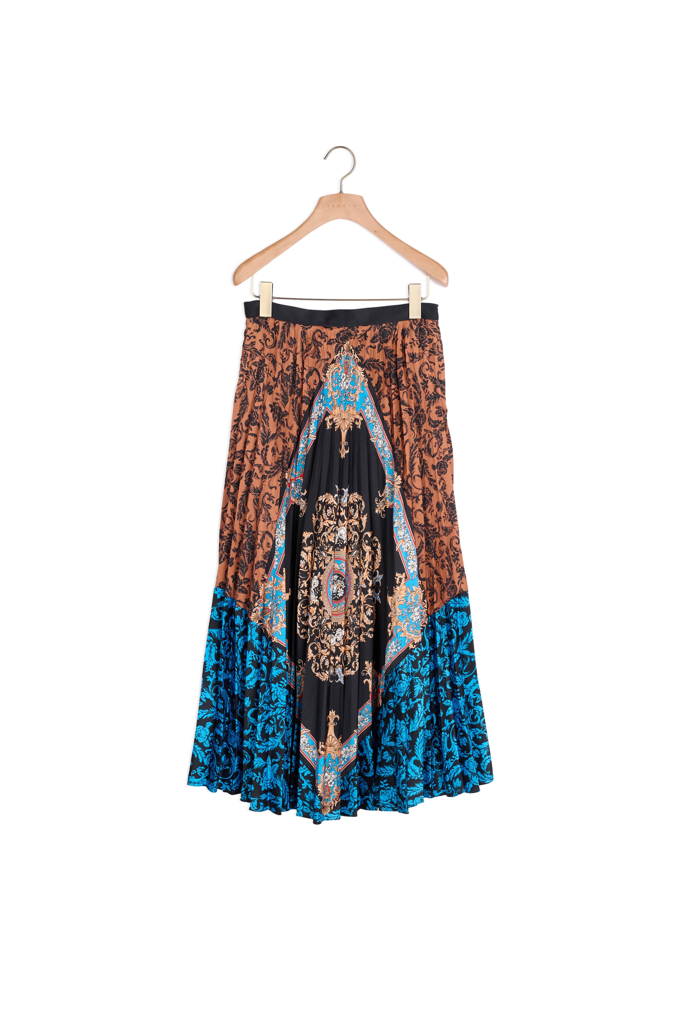 Jupe longue plissée  imprimée Sandro seconde main