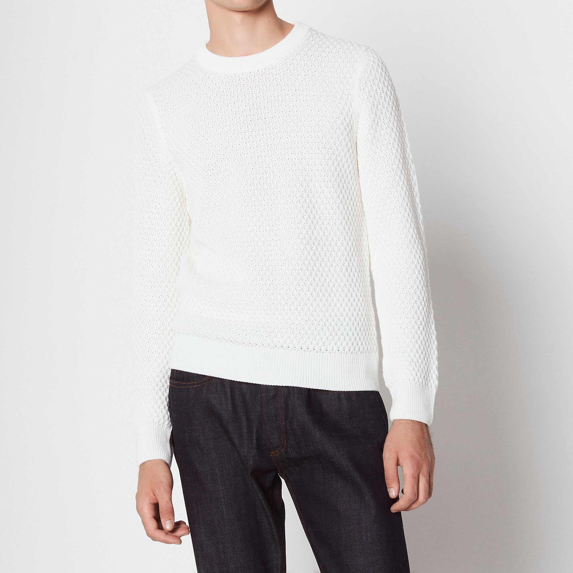 Pull col rond en Maille fantaisie Sandro seconde main