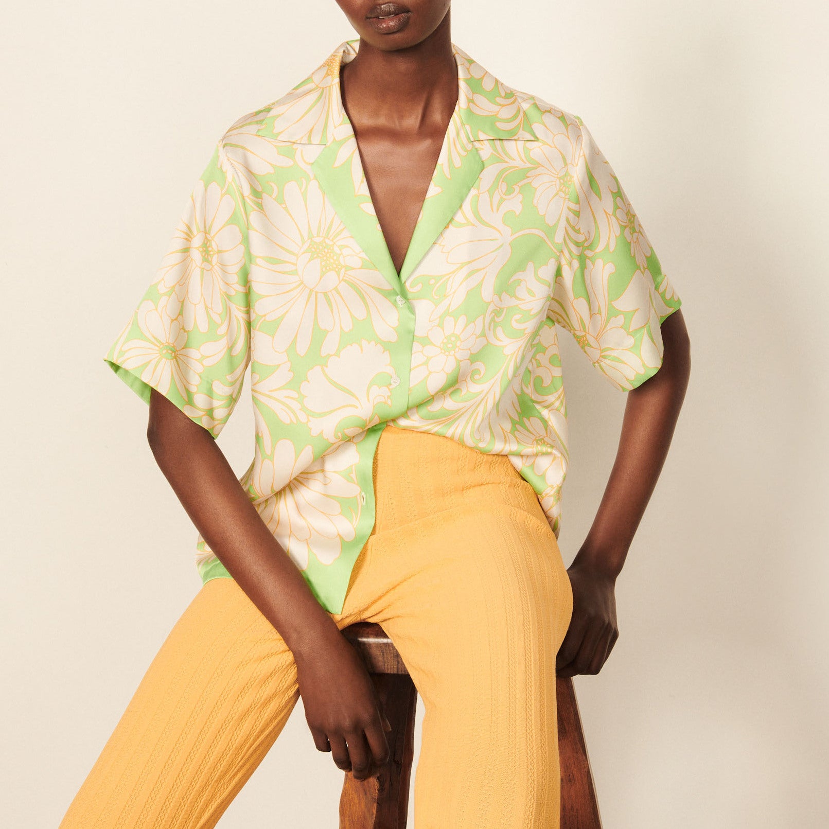 Chemise imprimée à manches courtes Sandro seconde main