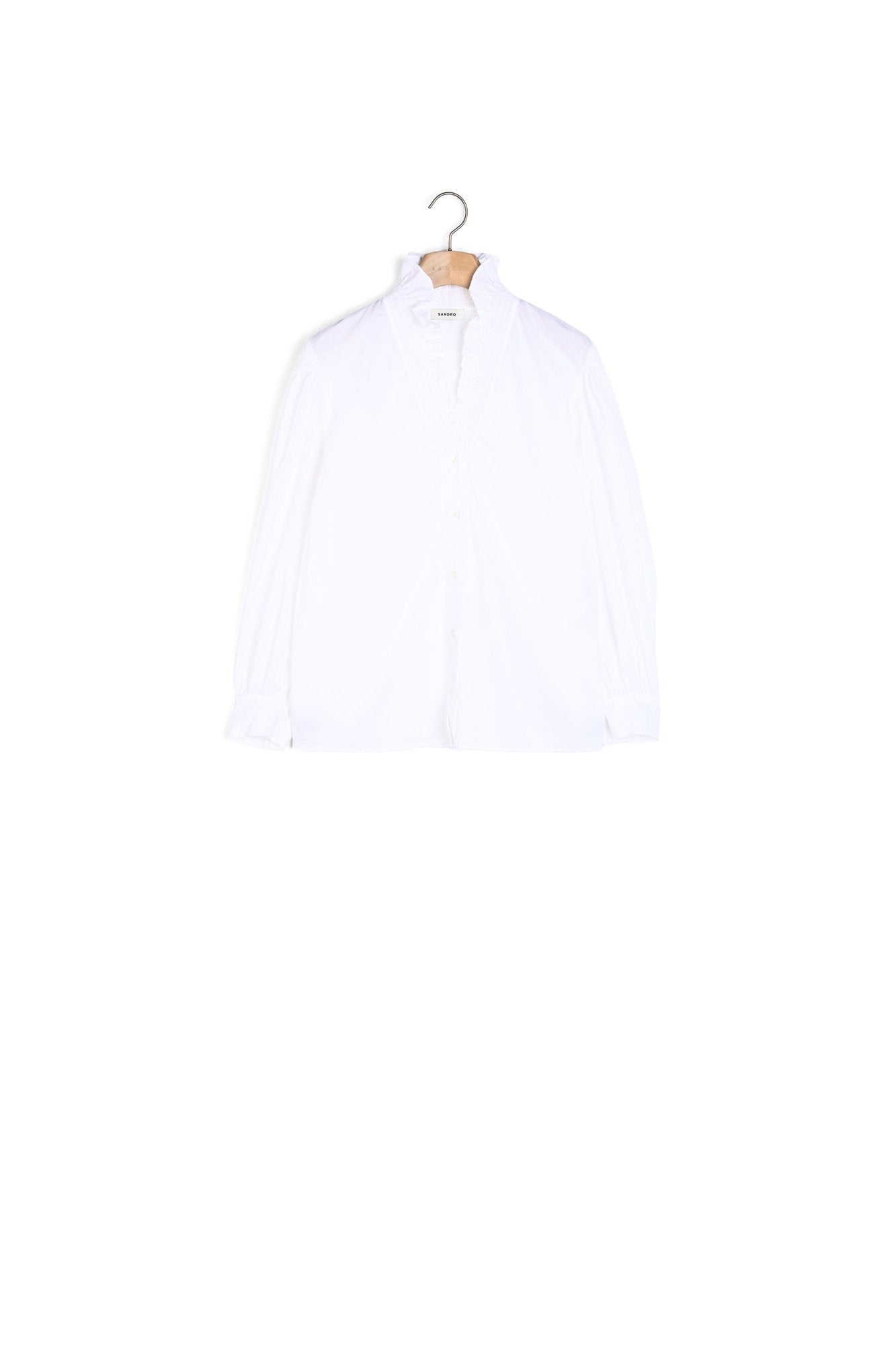 Chemise en coton à col fantaisie Sandro seconde main