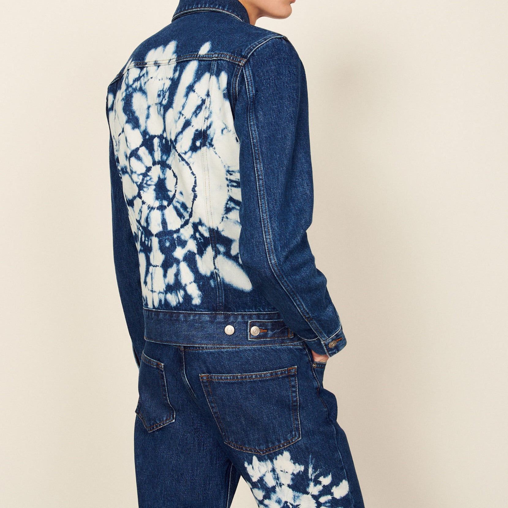 Blouson en Jean dos tie&dye Sandro seconde main