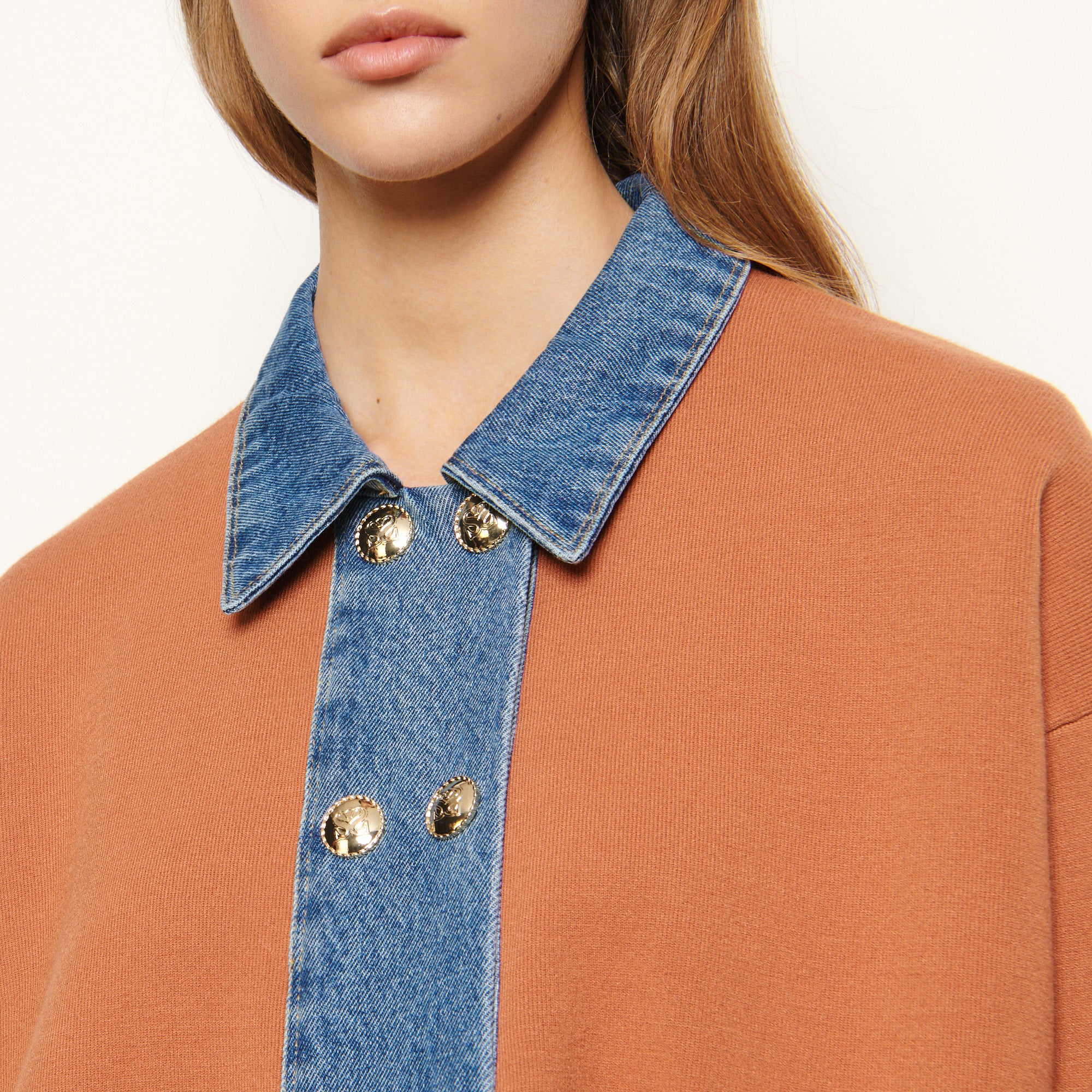 Cardigan oversize à empiècements Jean Sandro seconde main