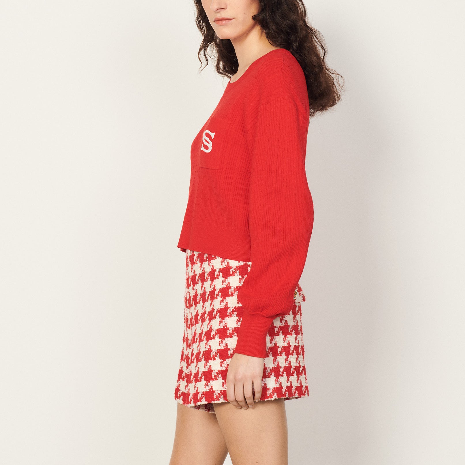 Pull court brodé Sandro seconde main