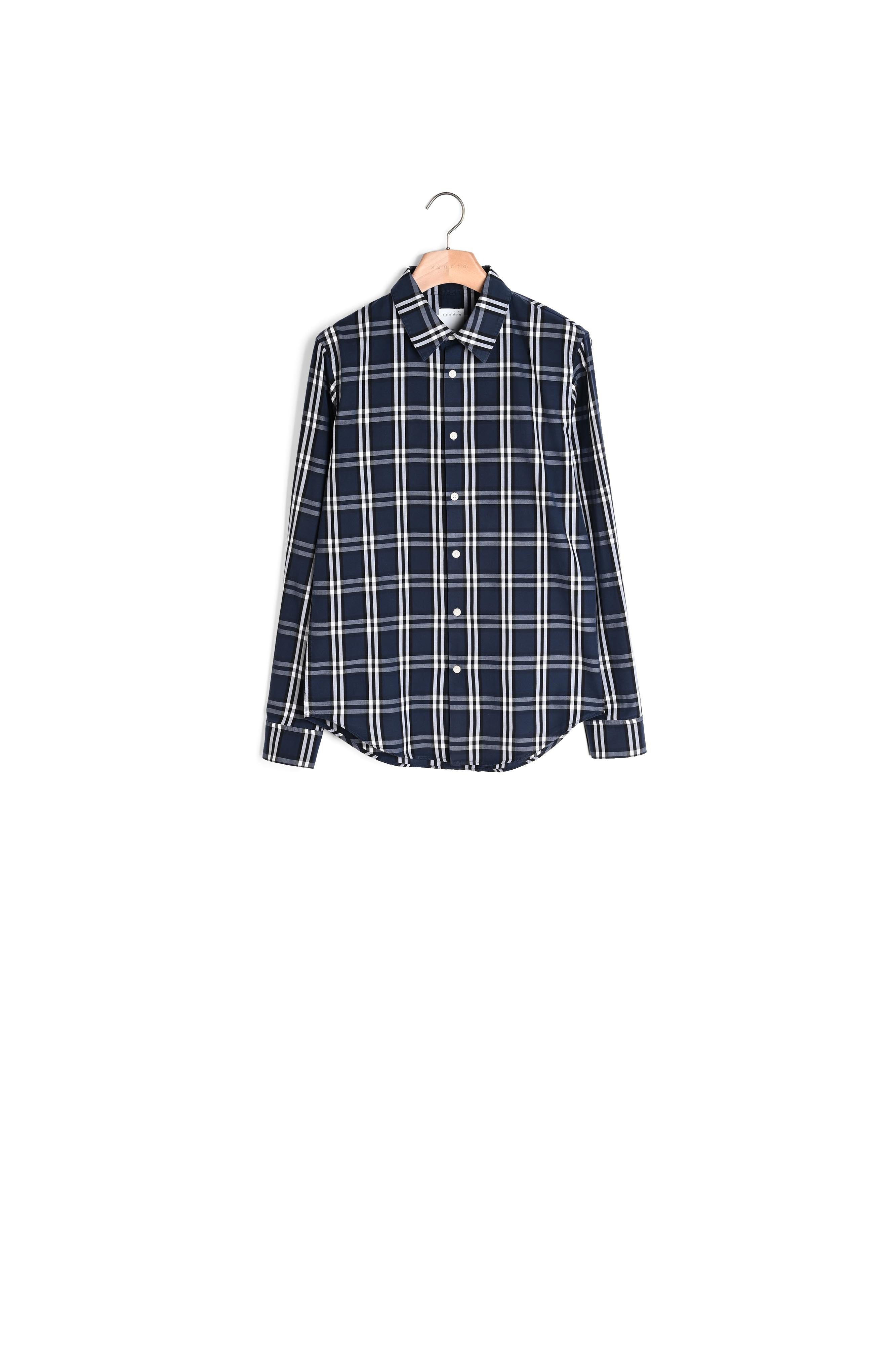 Chemise à manches longues en tartan Sandro seconde main