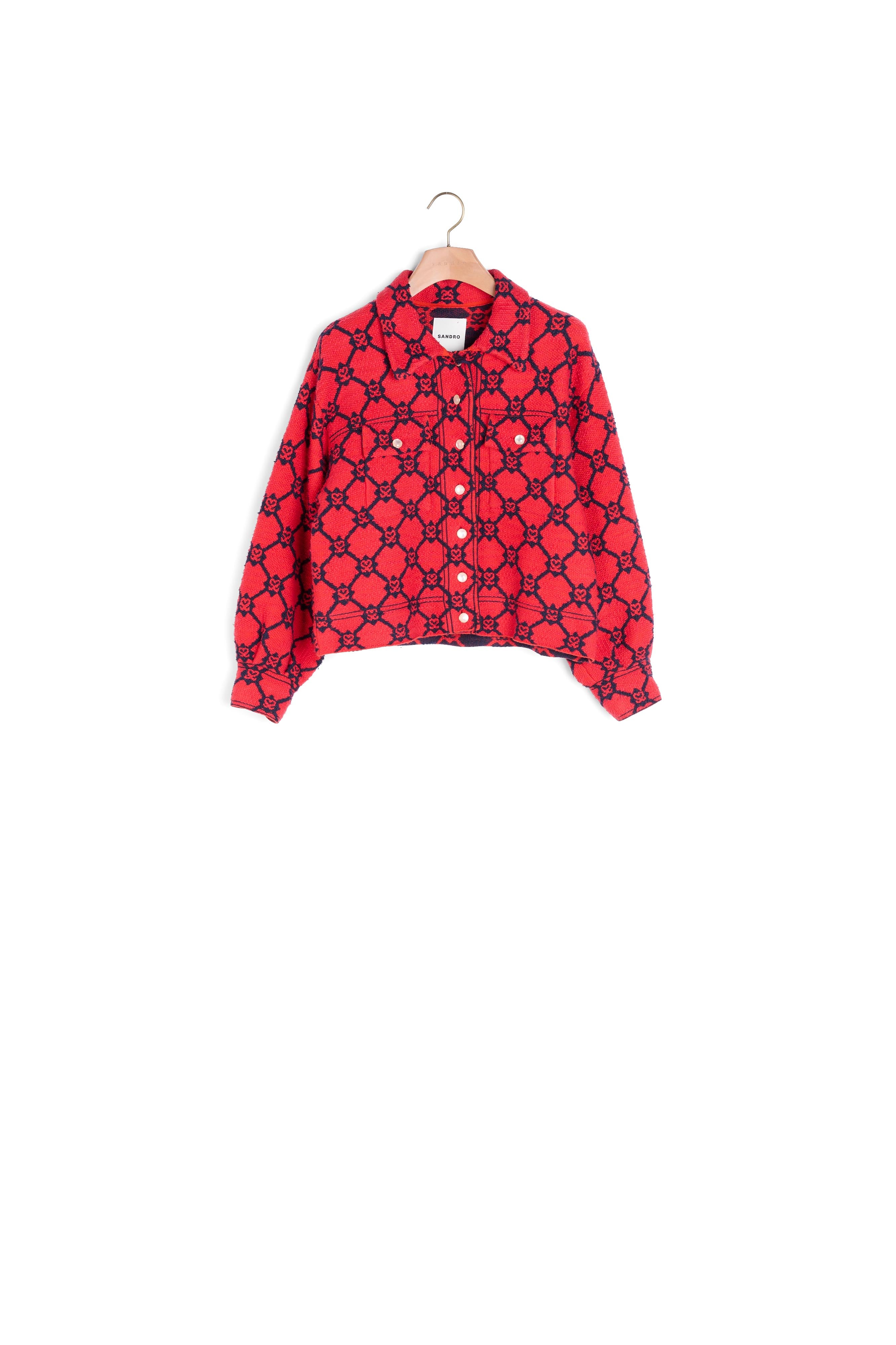 Cardi-coat en jacquard Sandro seconde main