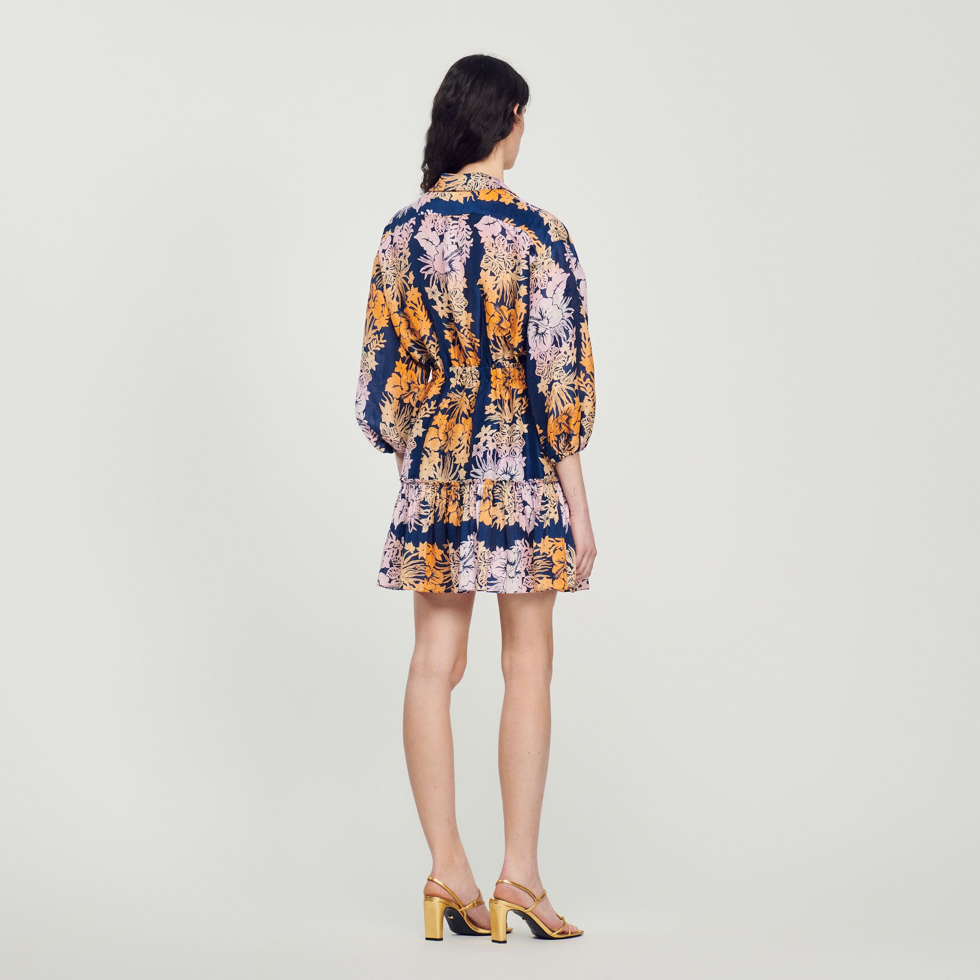 Robe courte imprimée Hawaï Sandro seconde main