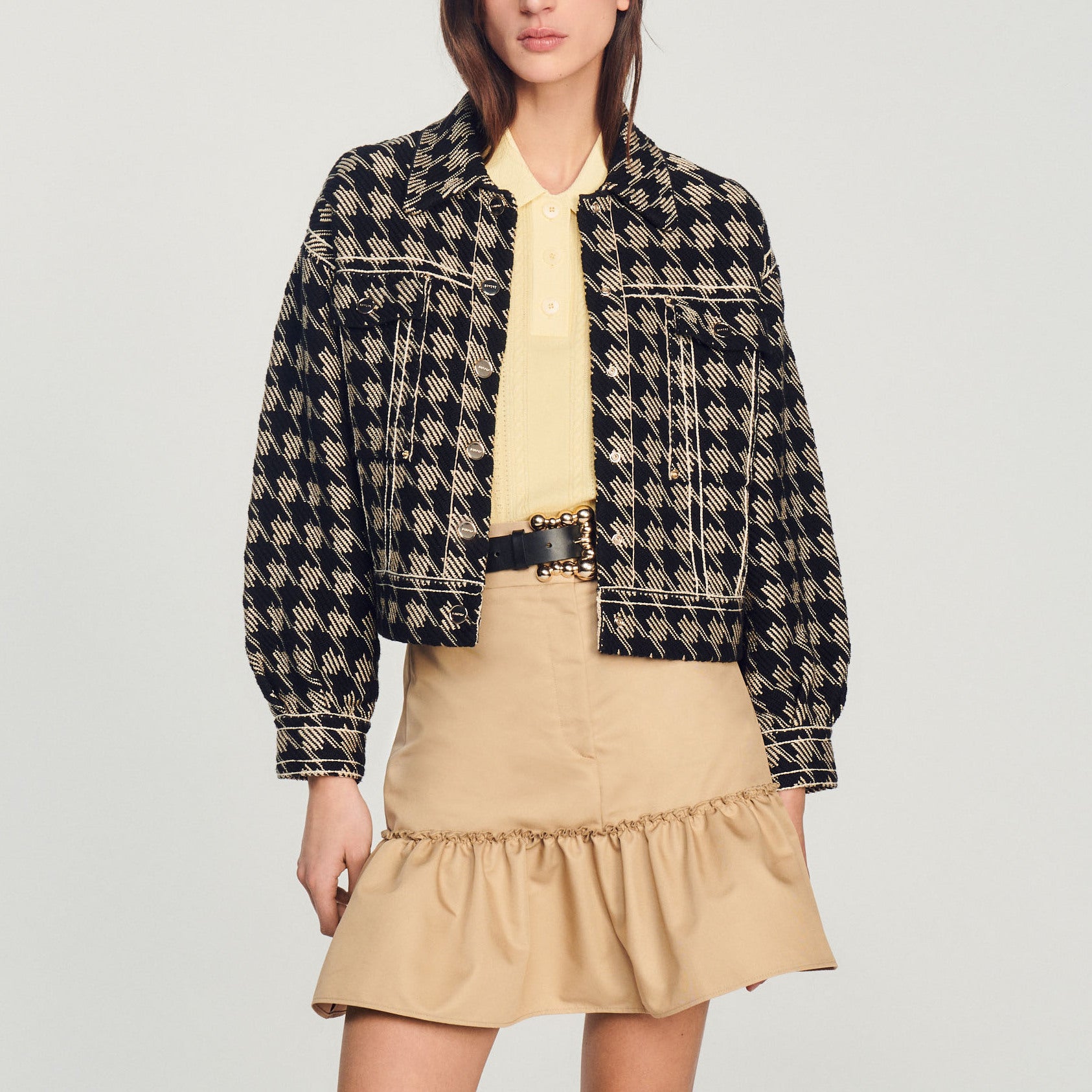 Veste pied de poule Sandro seconde main