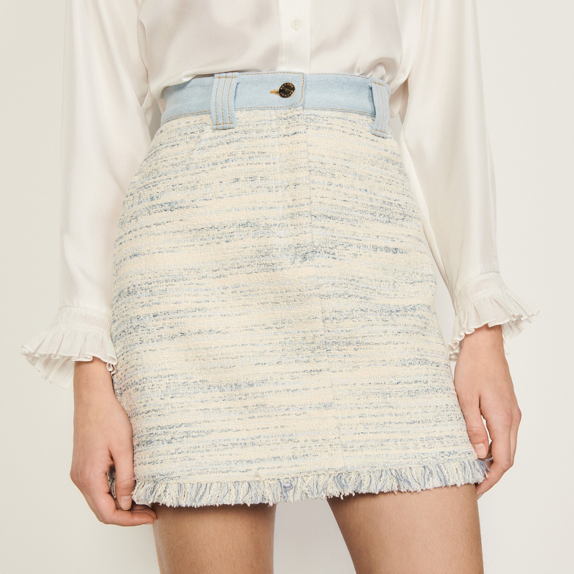 Jupe courte en tweed Sandro seconde main