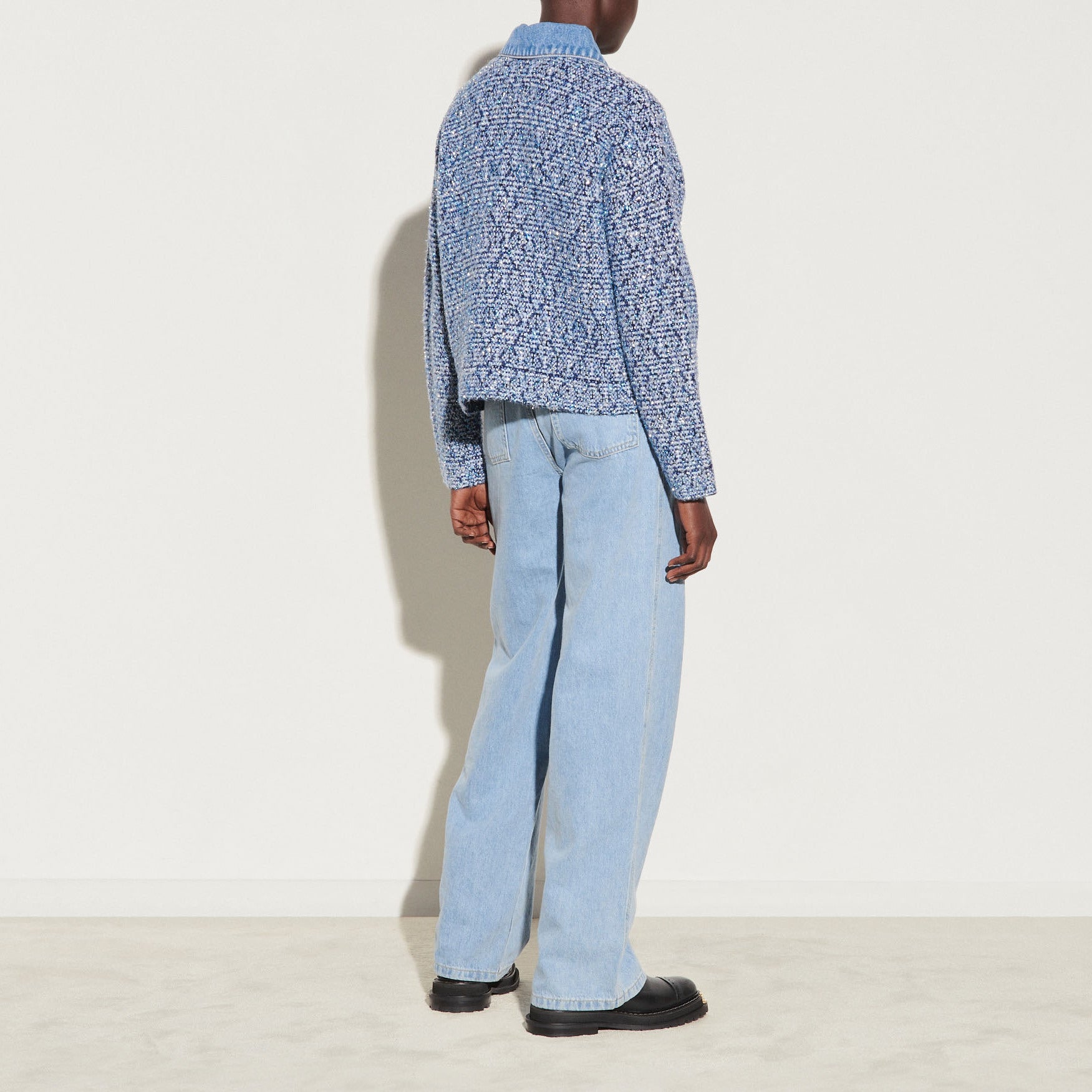 Blouson court en Maille fantaisie Sandro seconde main