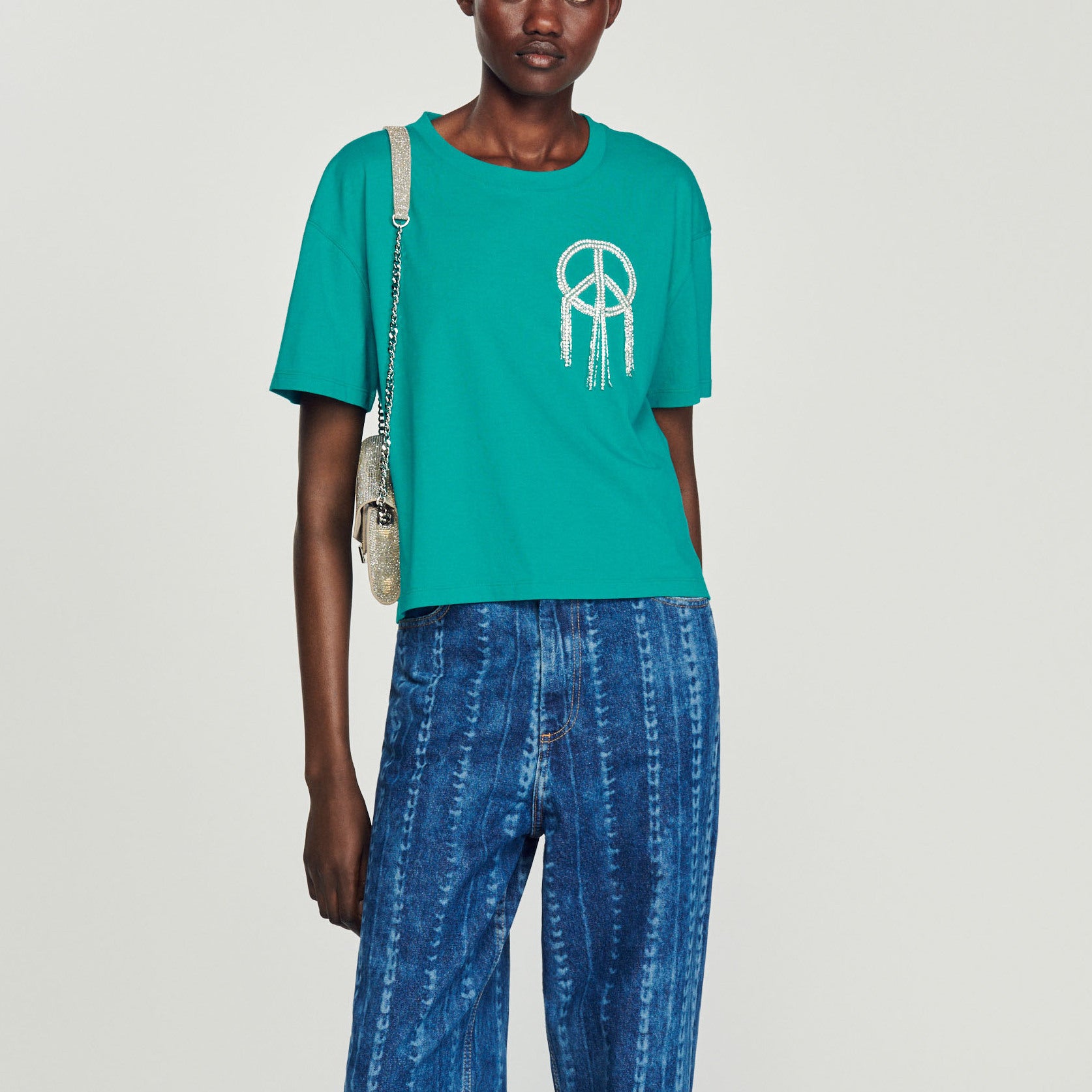 T-shirt Peace and Love Sandro seconde main