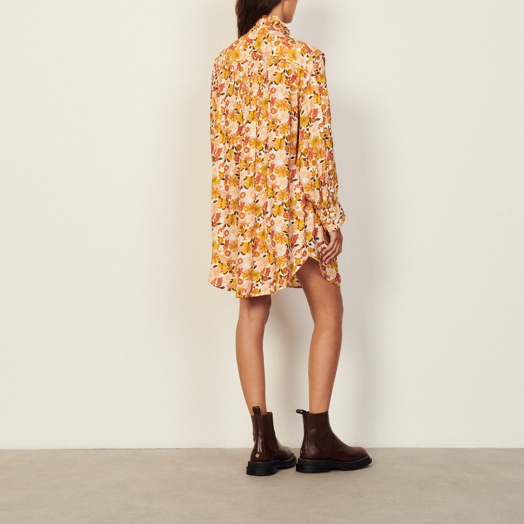 Robe courte imprimée Sandro seconde main