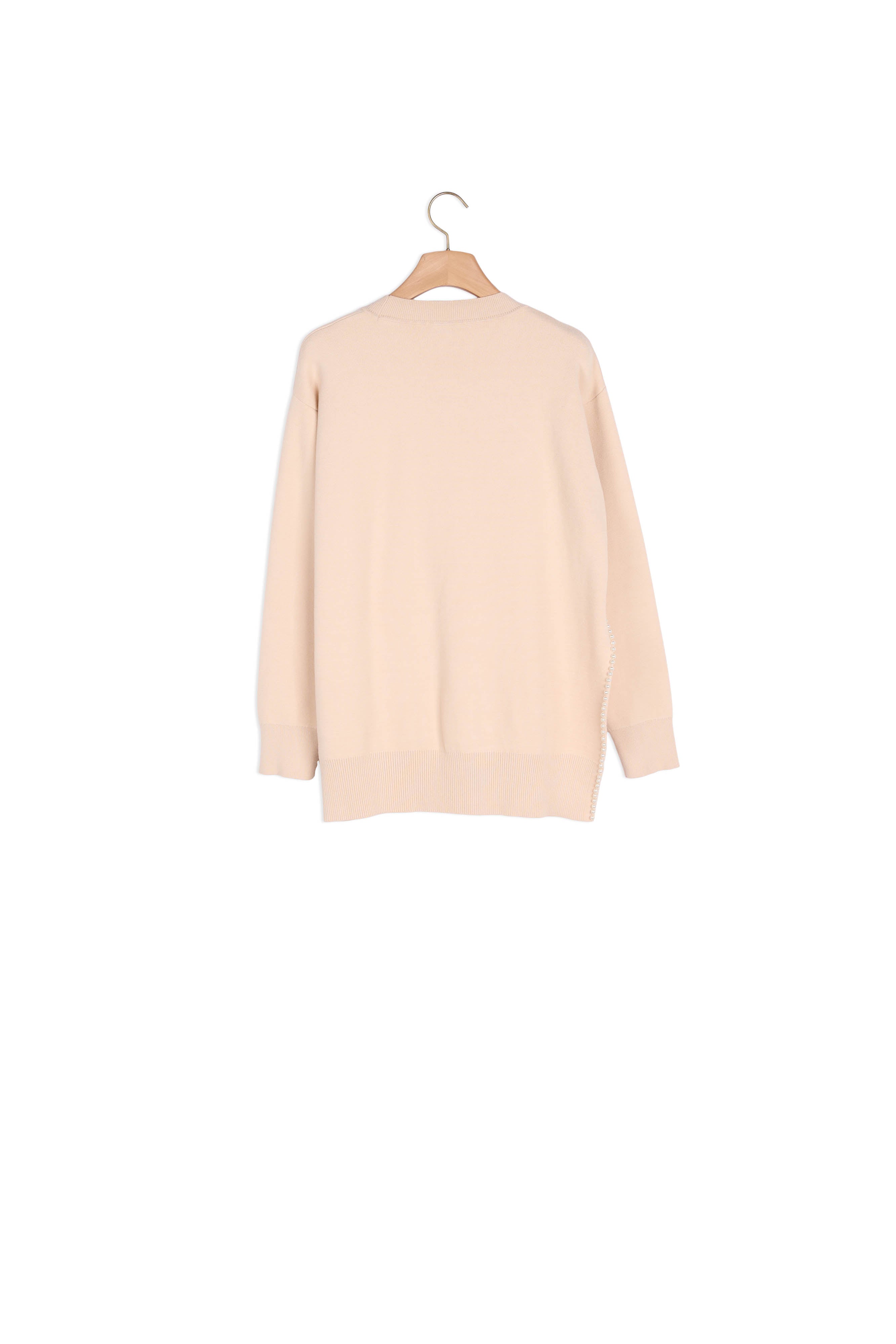 Pull avec une fente brodée de perles Sandro seconde main