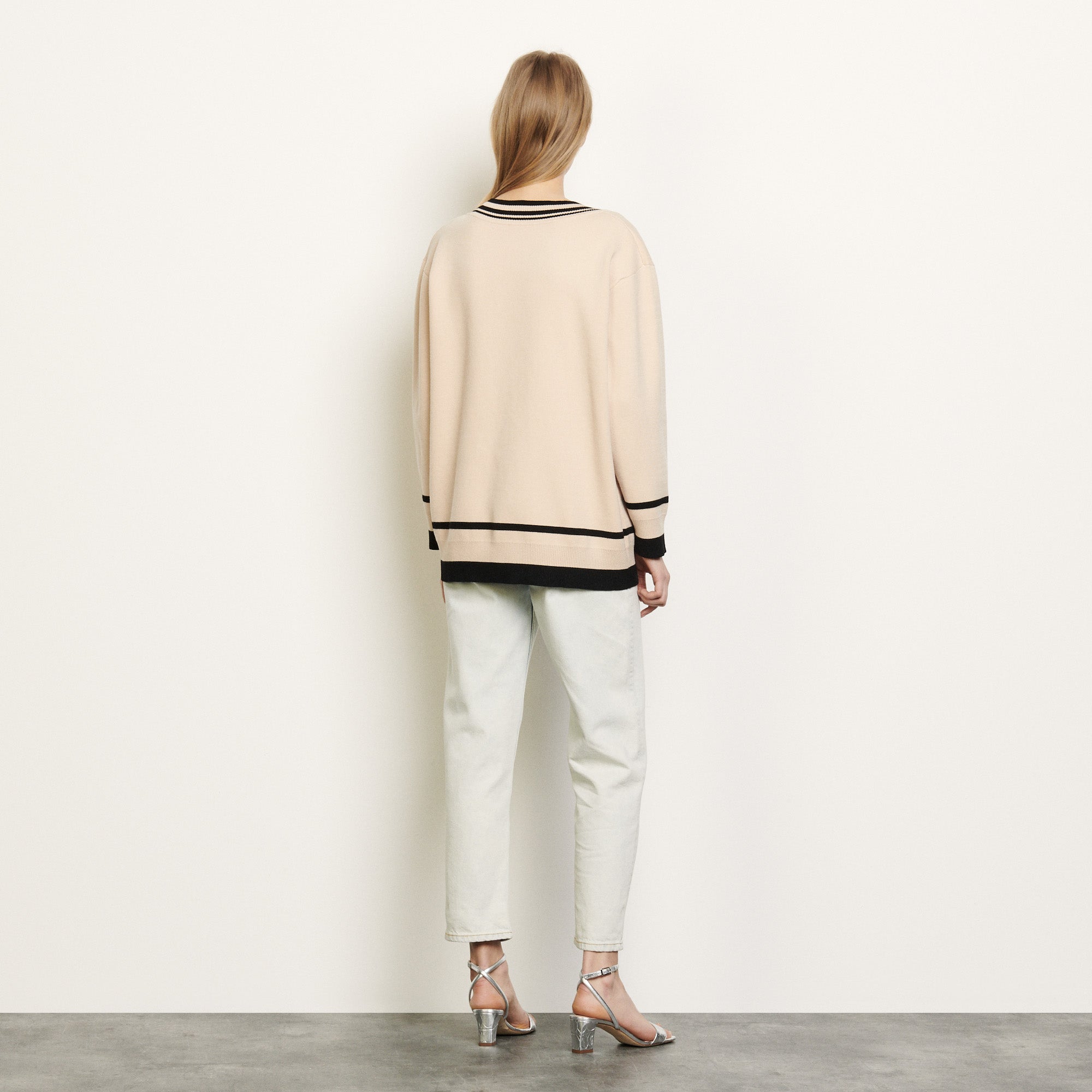 Pull oversize à finitions contrastantes Sandro seconde main