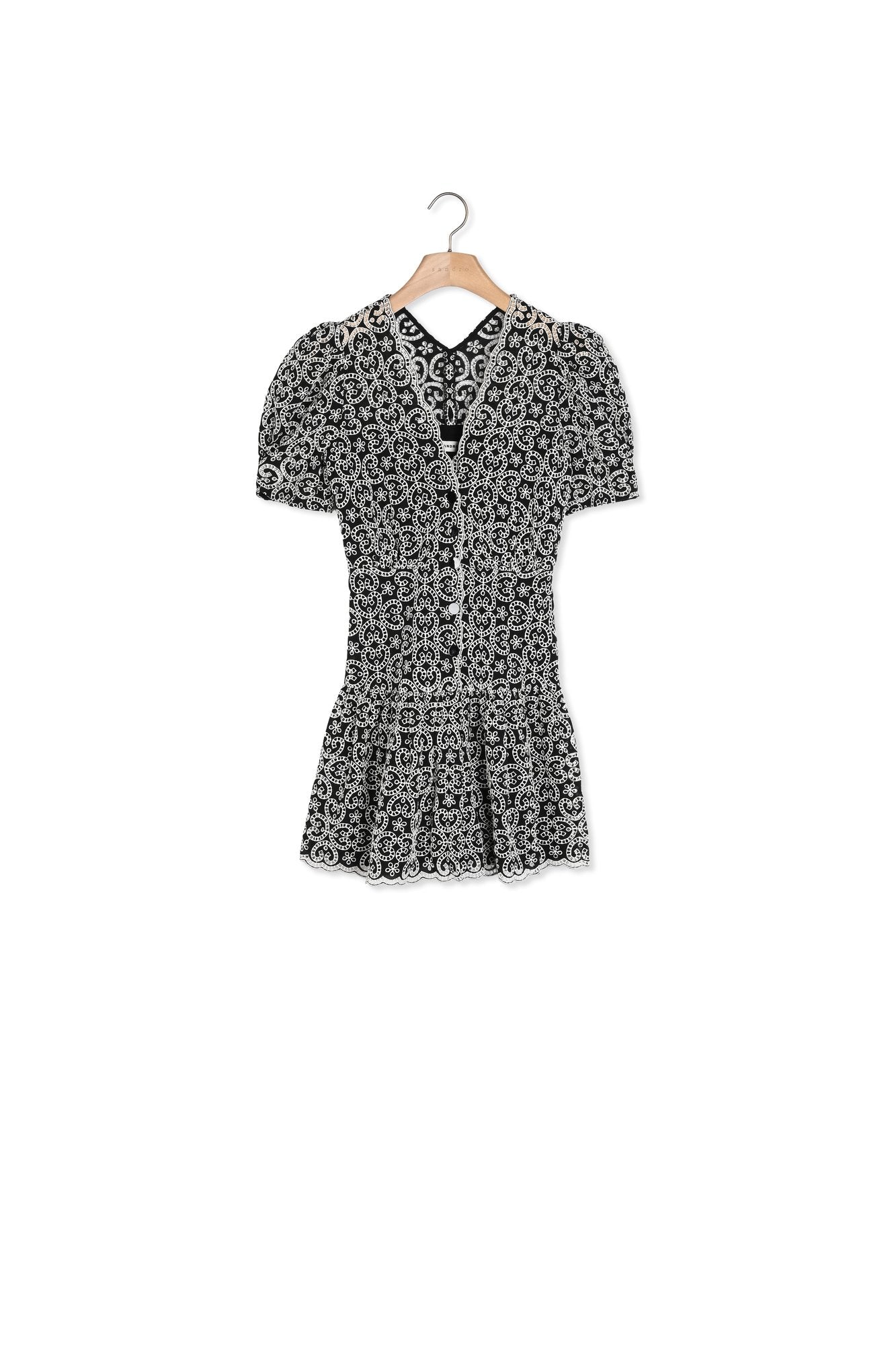 Robe courte en guipure Sandro seconde main