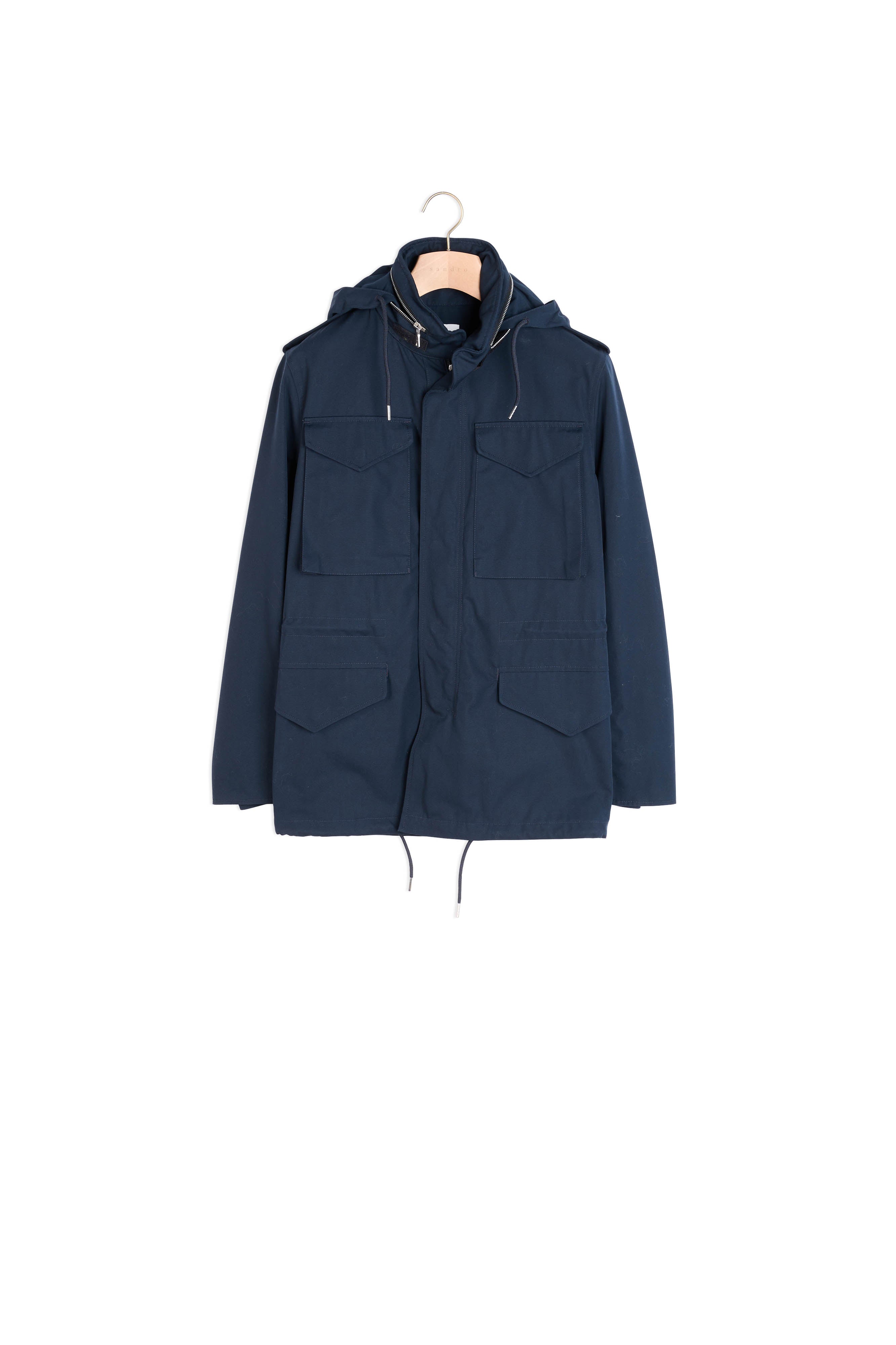 Parka en coton à capuche Sandro seconde main