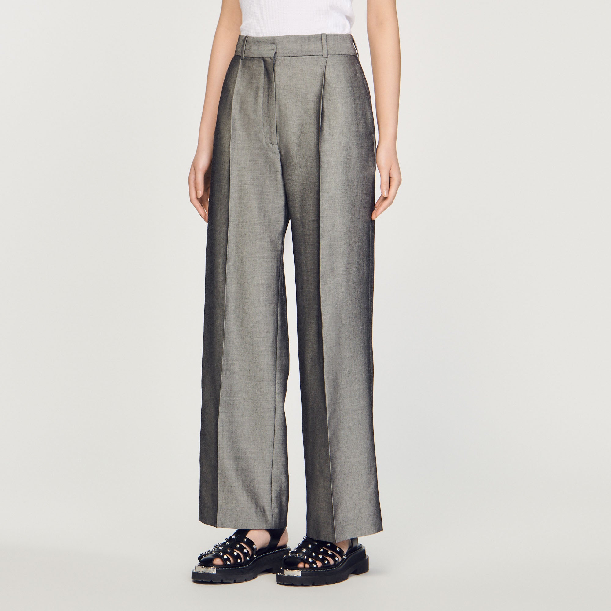 Pantalon jambe large Sandro seconde main