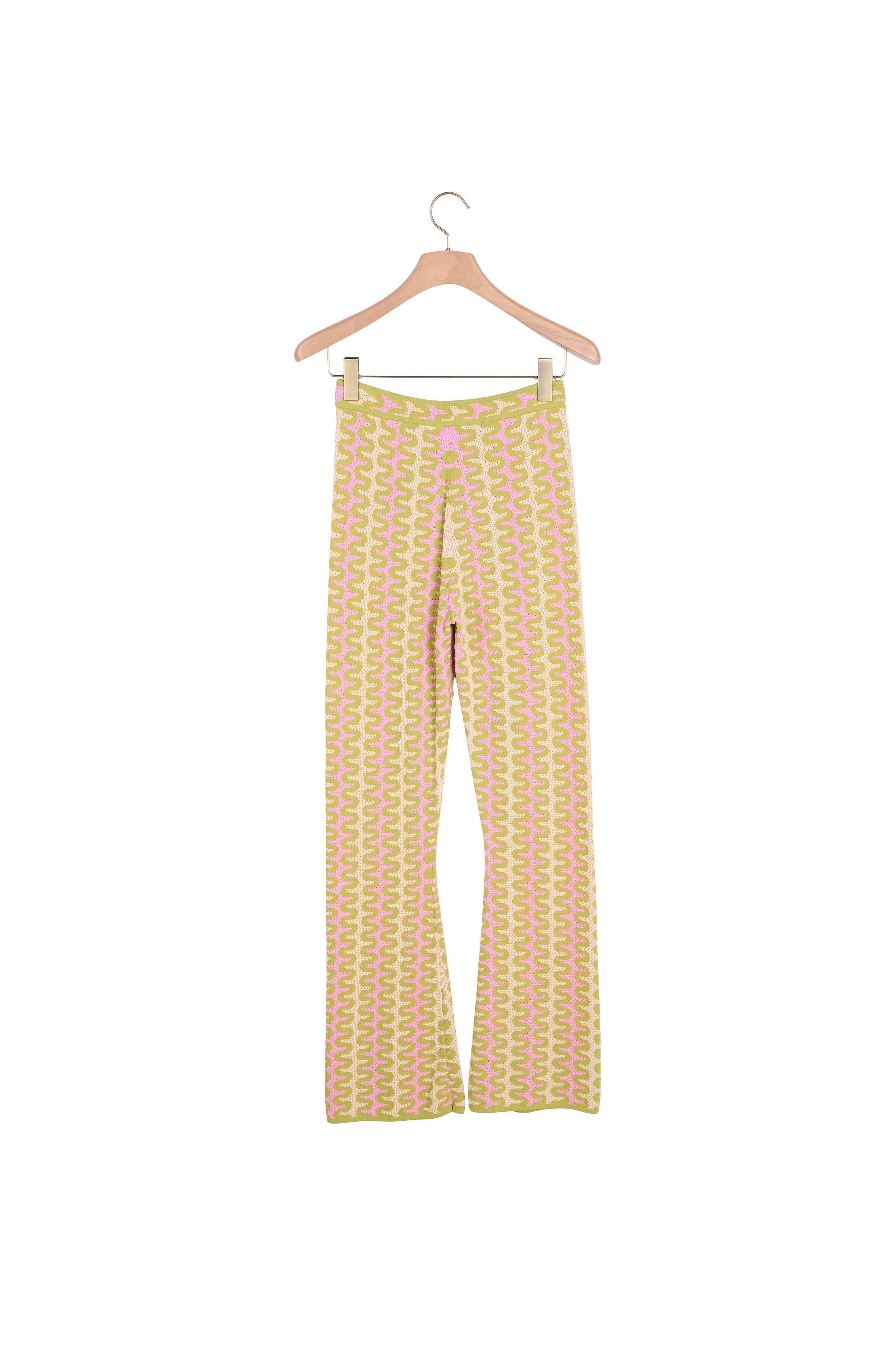 Pantalon en Maille à motifs Sandro seconde main