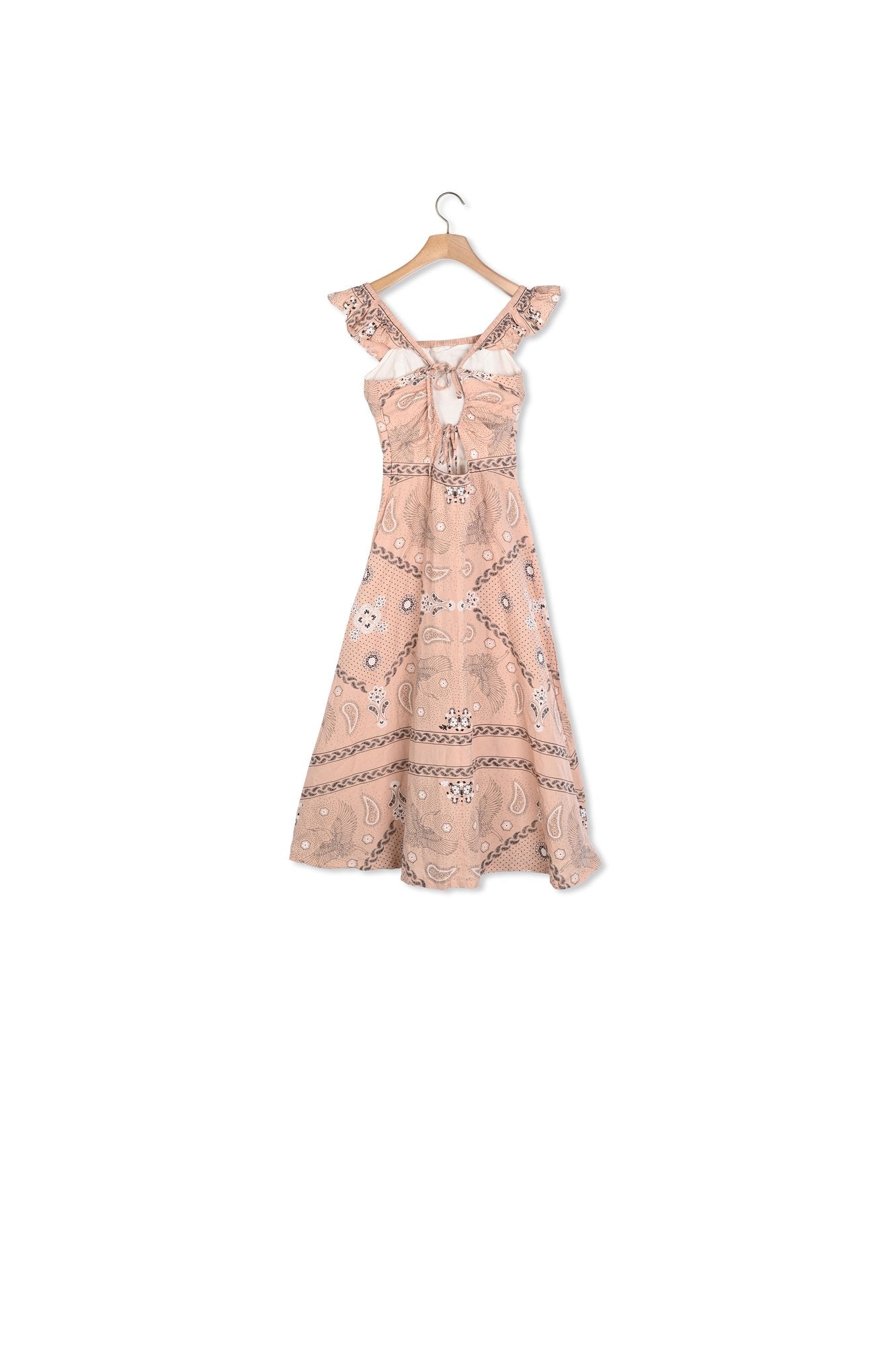 Robe longue imprimée à encolure carrée Sandro seconde main