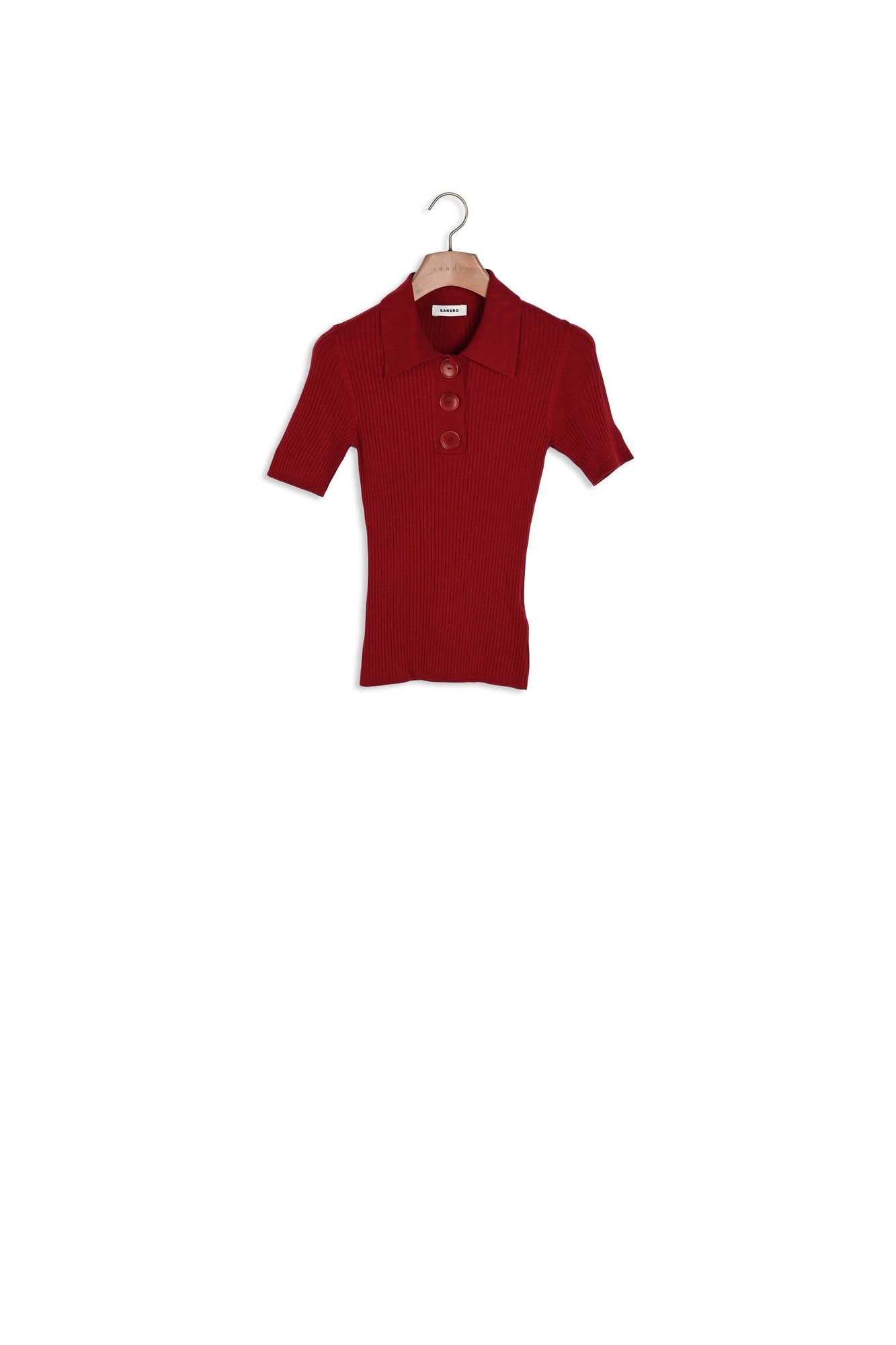 Polo en maille côtelée Sandro seconde main