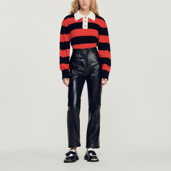 Pantalon en cuir Sandro seconde main