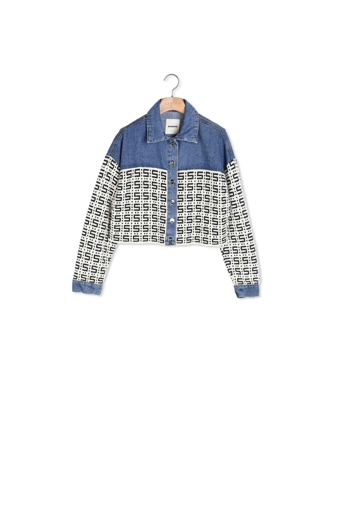 Cardicoat court en denim Sandro seconde main