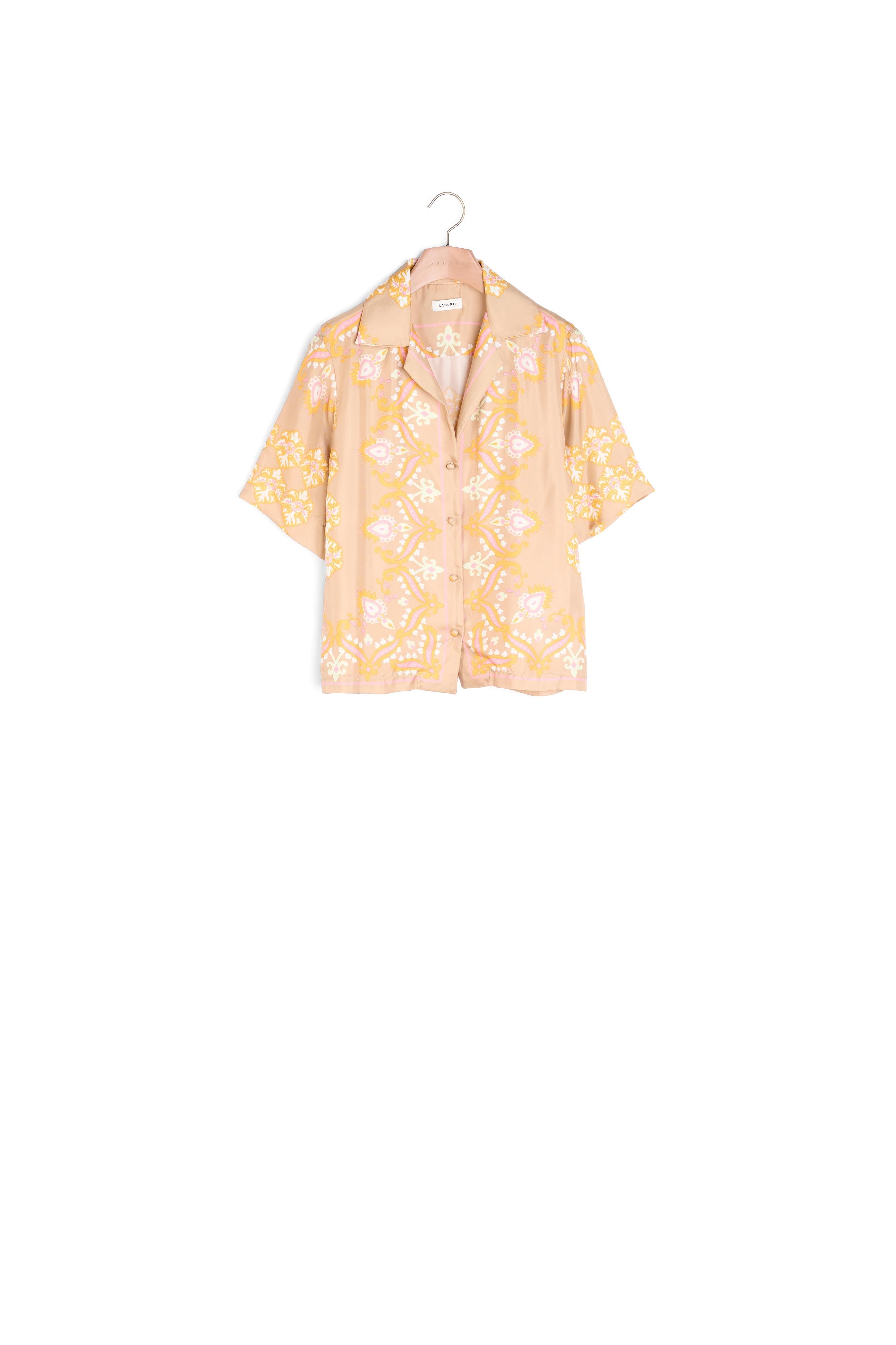 Chemise en soie imprimée Sandro seconde main