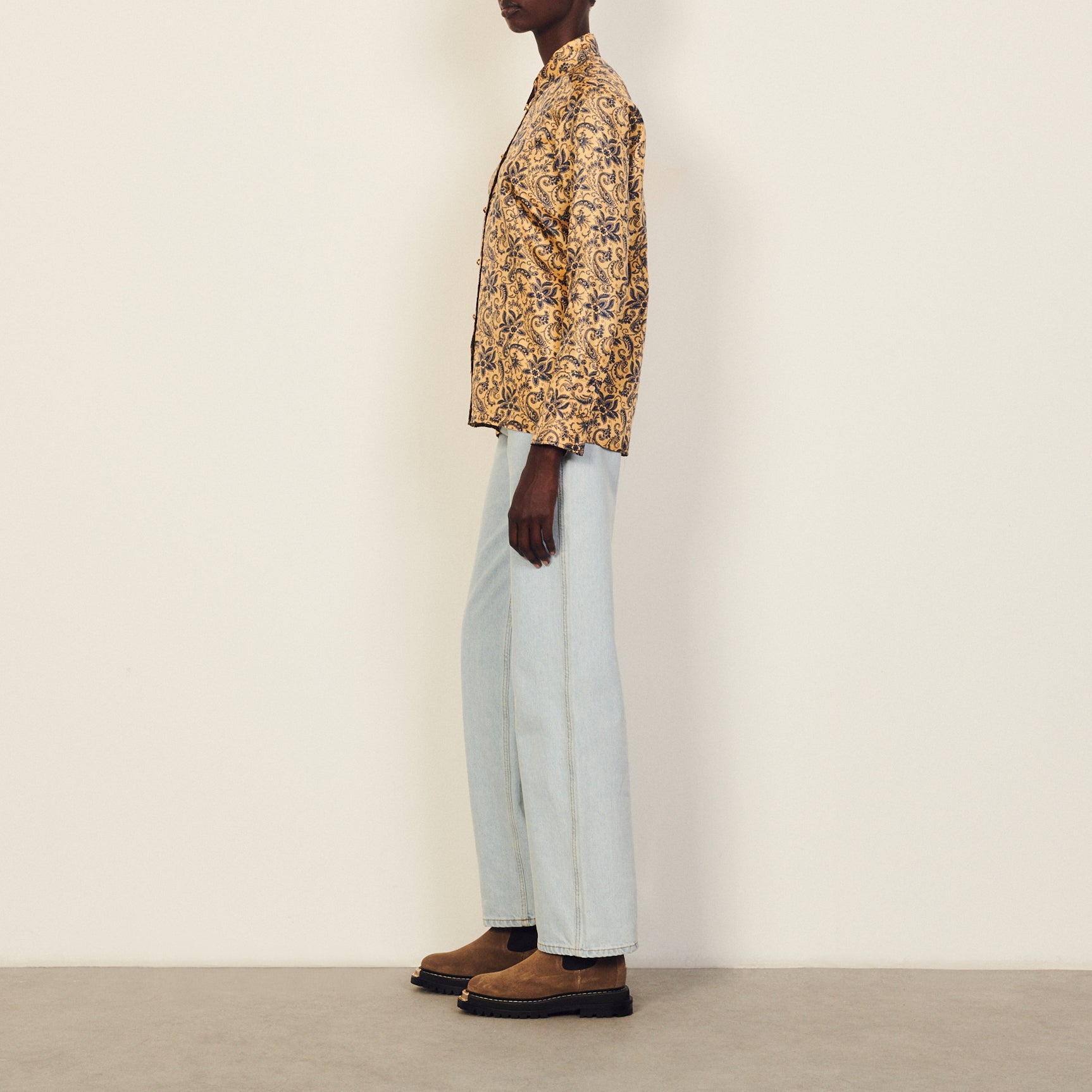 Chemise fluide en soie imprimée Sandro seconde main