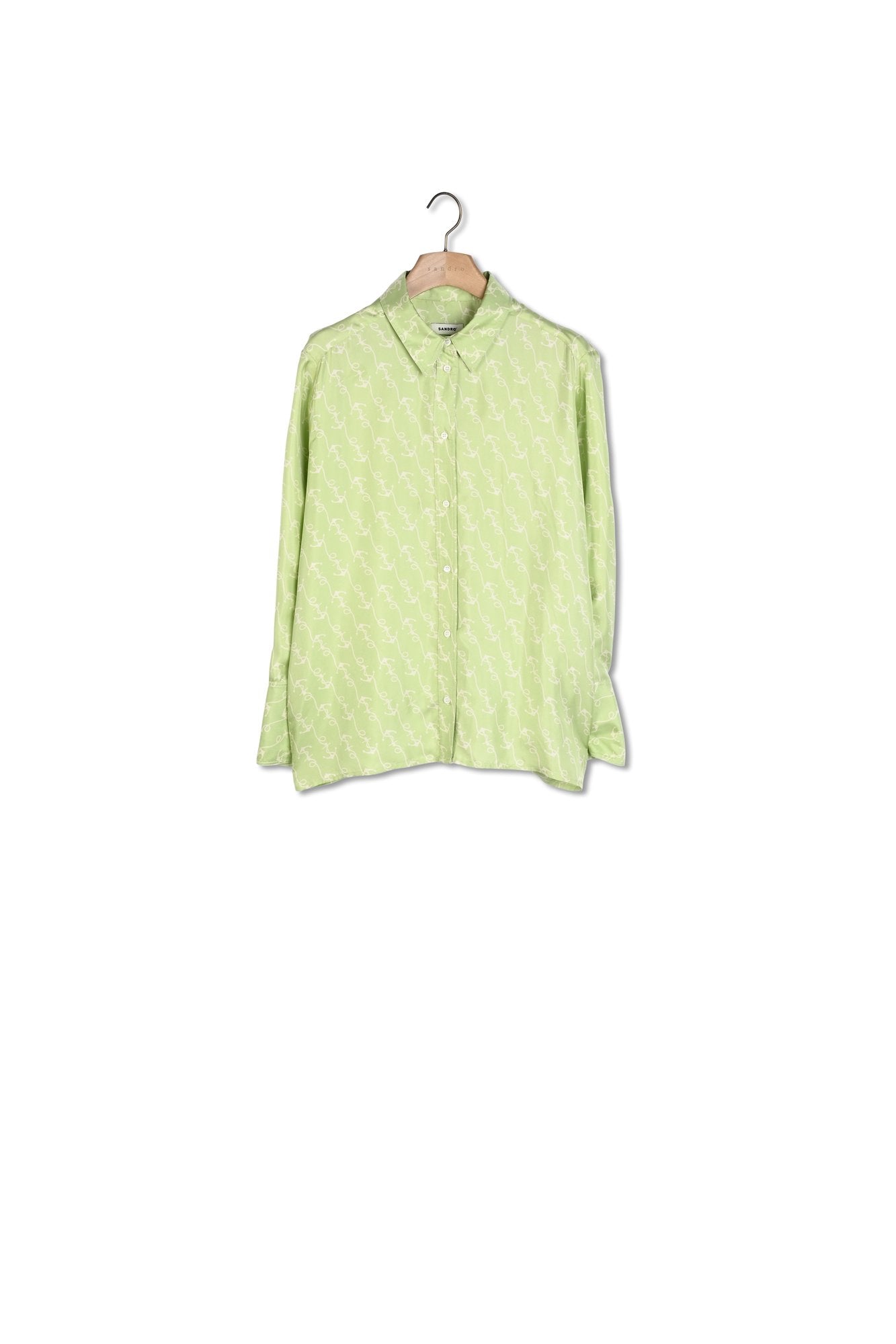 Chemise fluide en soie imprimée Sandro seconde main