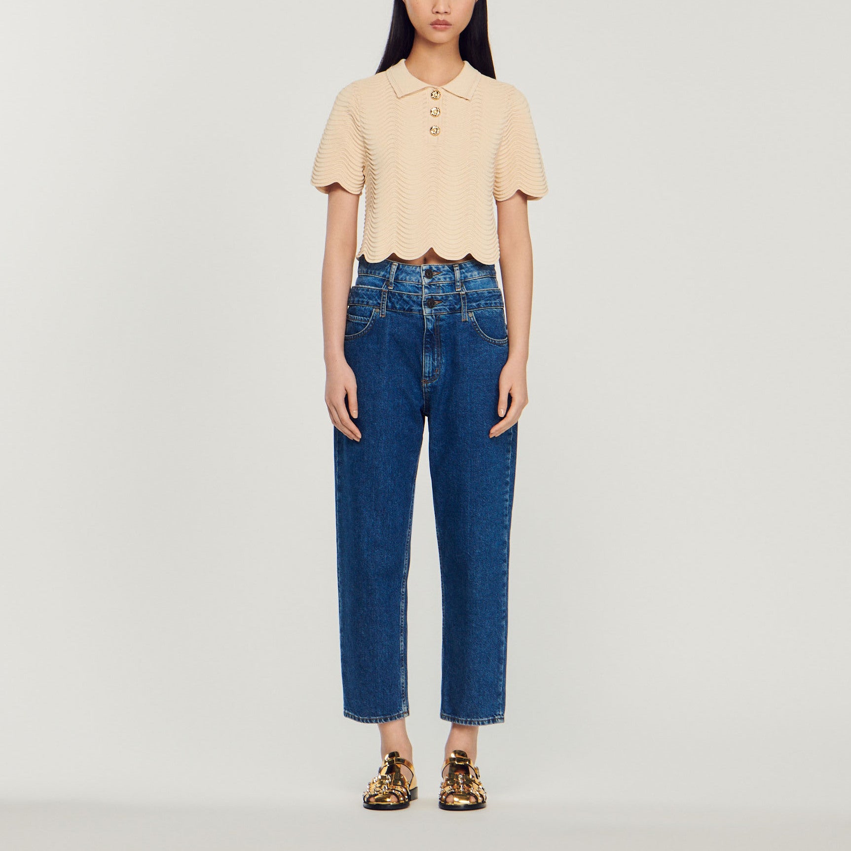 Pull court en Maille Sandro seconde main