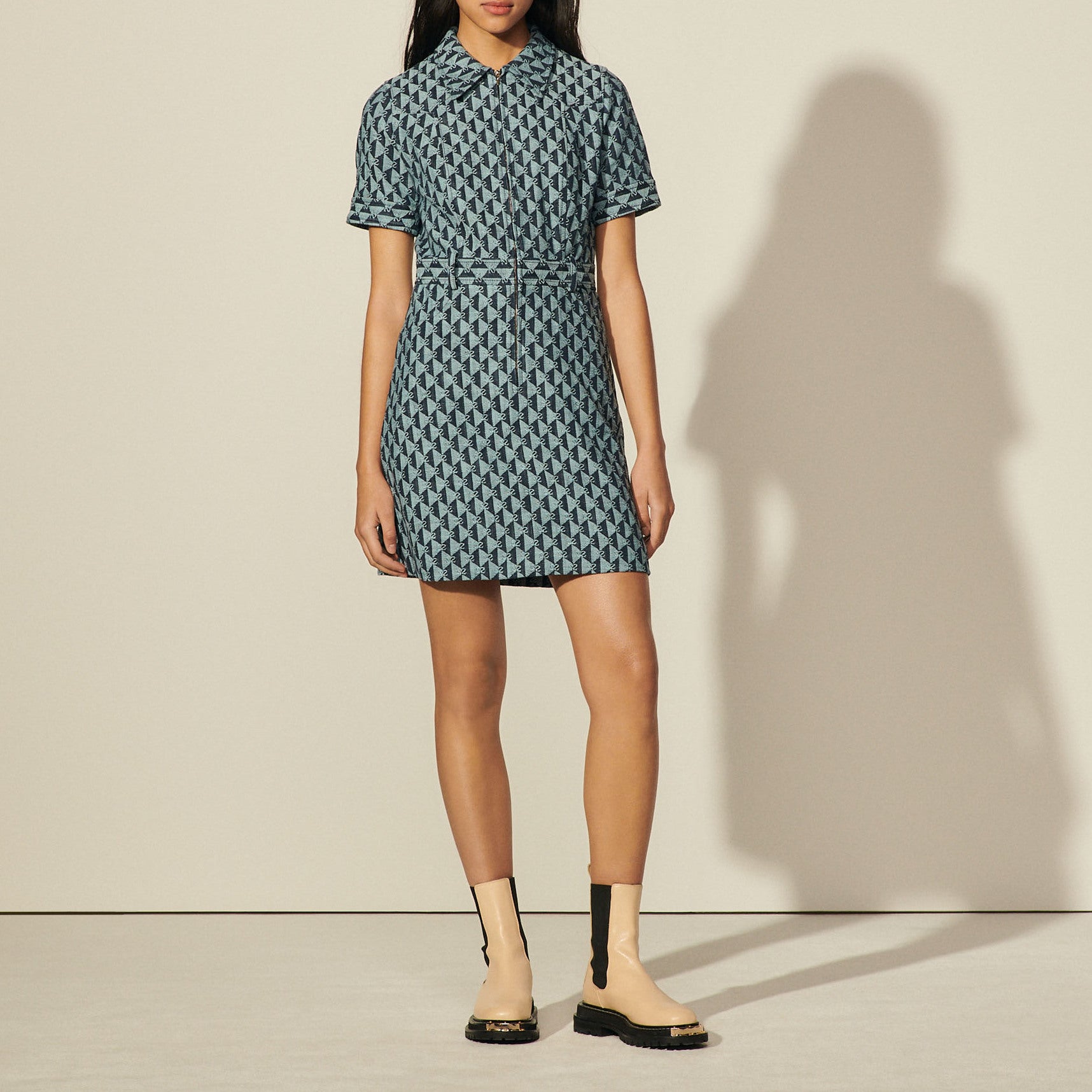 Robe en jacquard double S Sandro seconde main