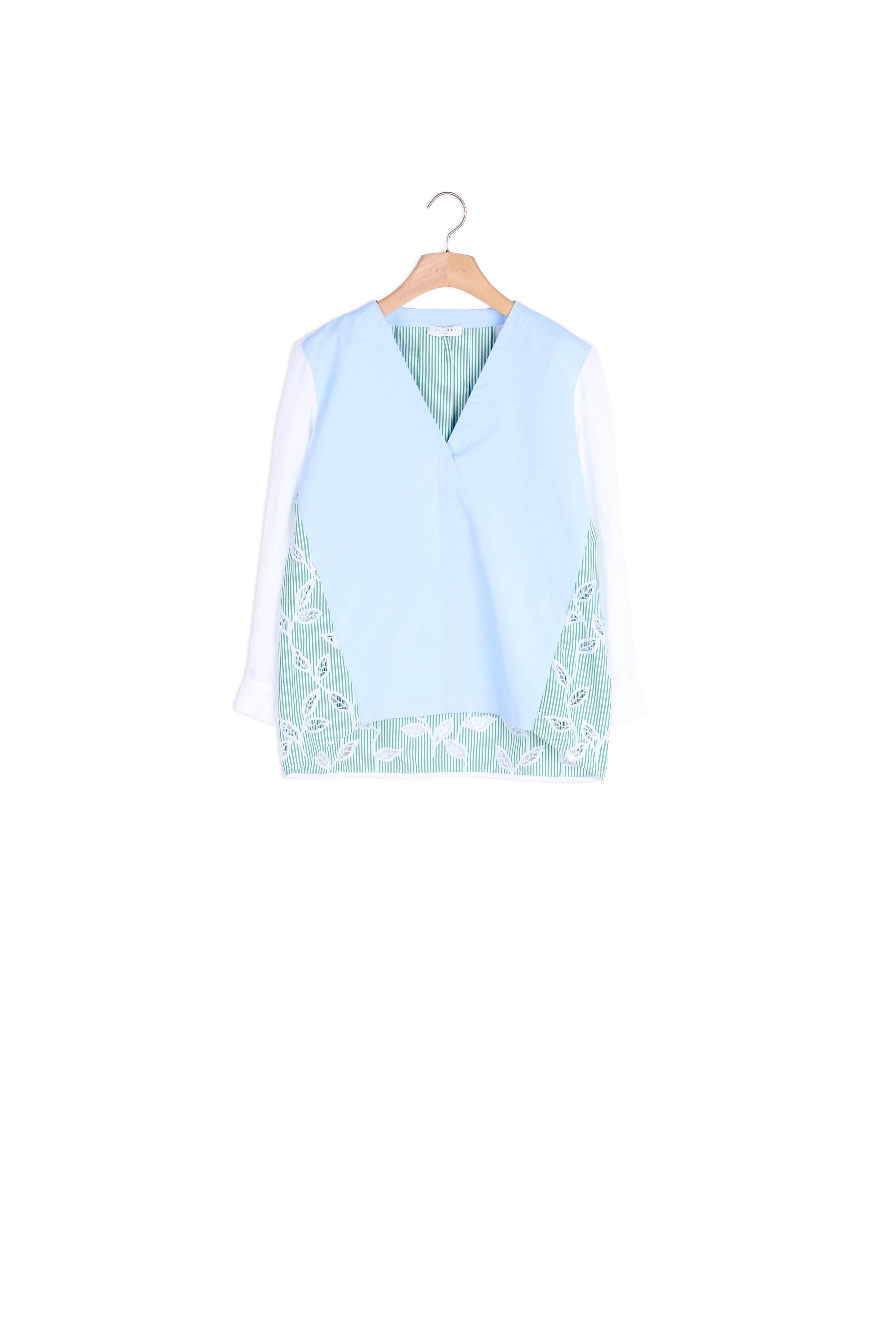 Chemise avec empiècements dentelle Sandro seconde main