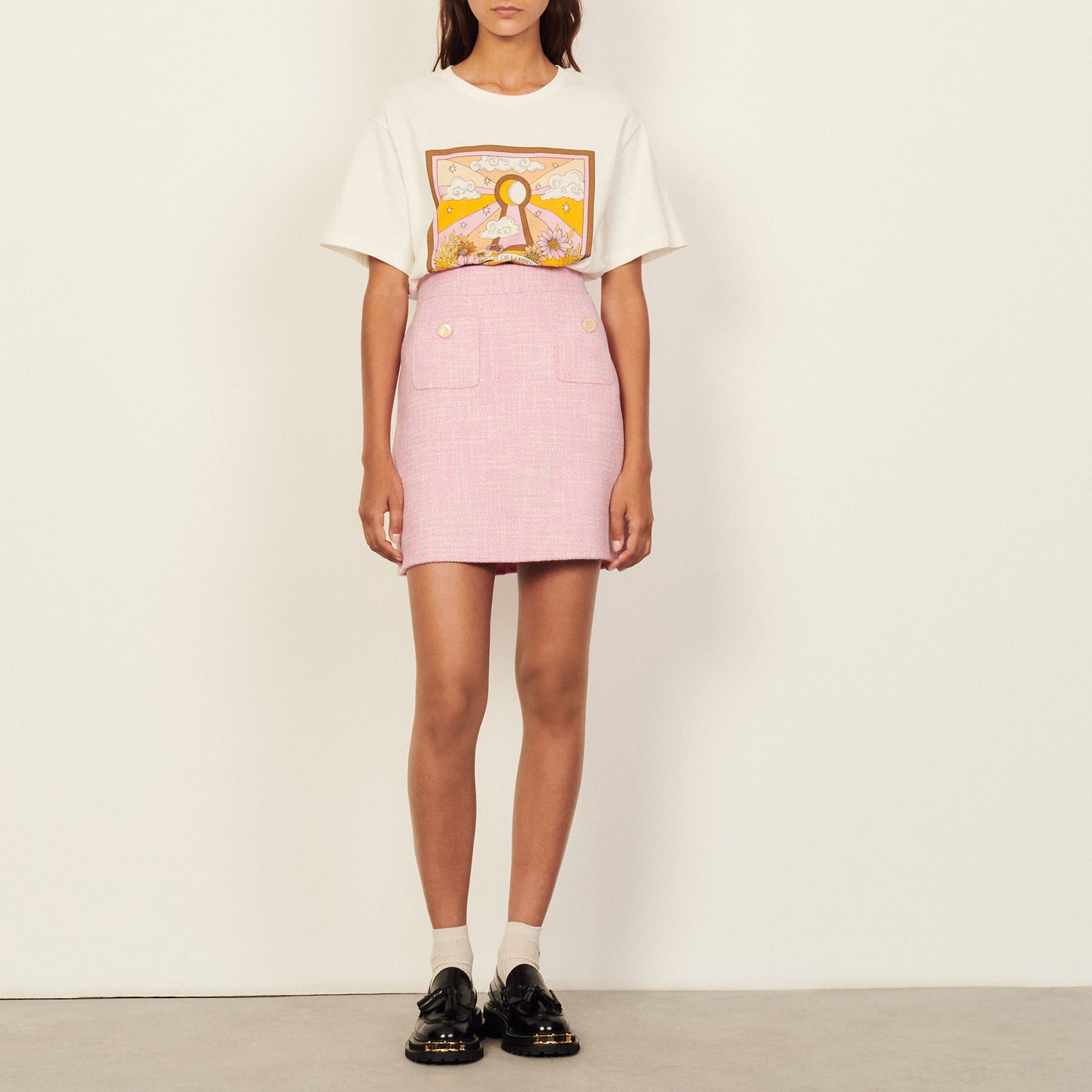 Jupe courte en laine Sandro seconde main