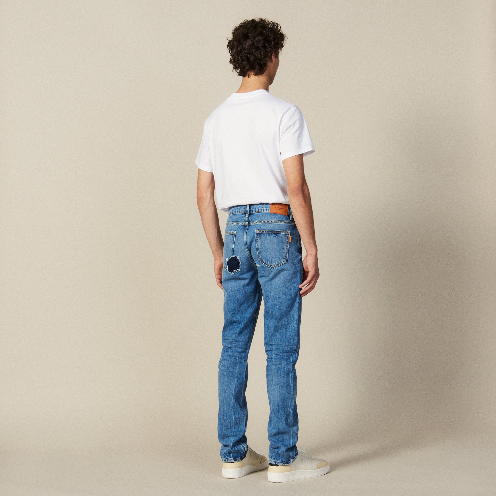 Jean slim destroy en coton Sandro seconde main