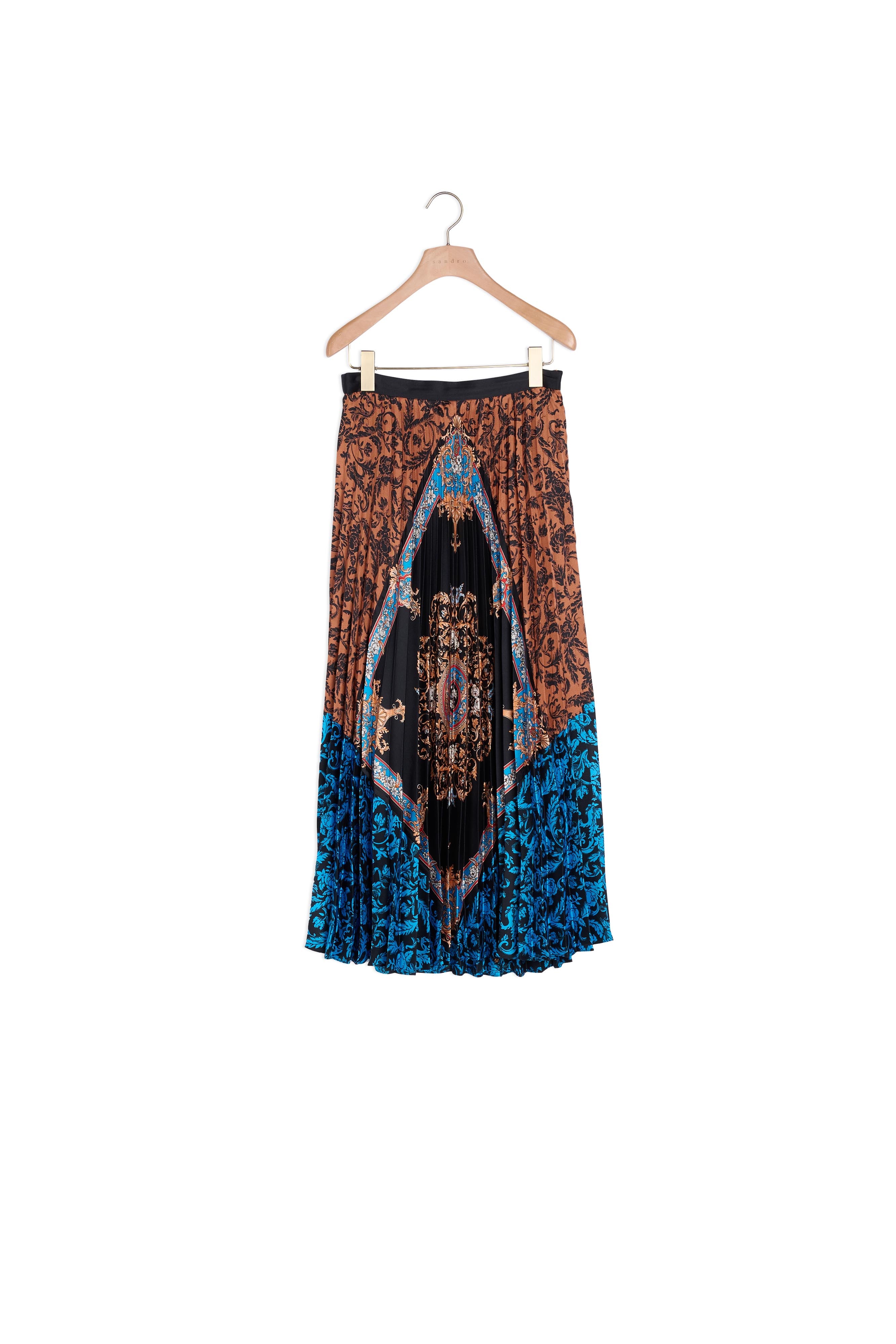 Jupe longue plissée  imprimée Sandro seconde main