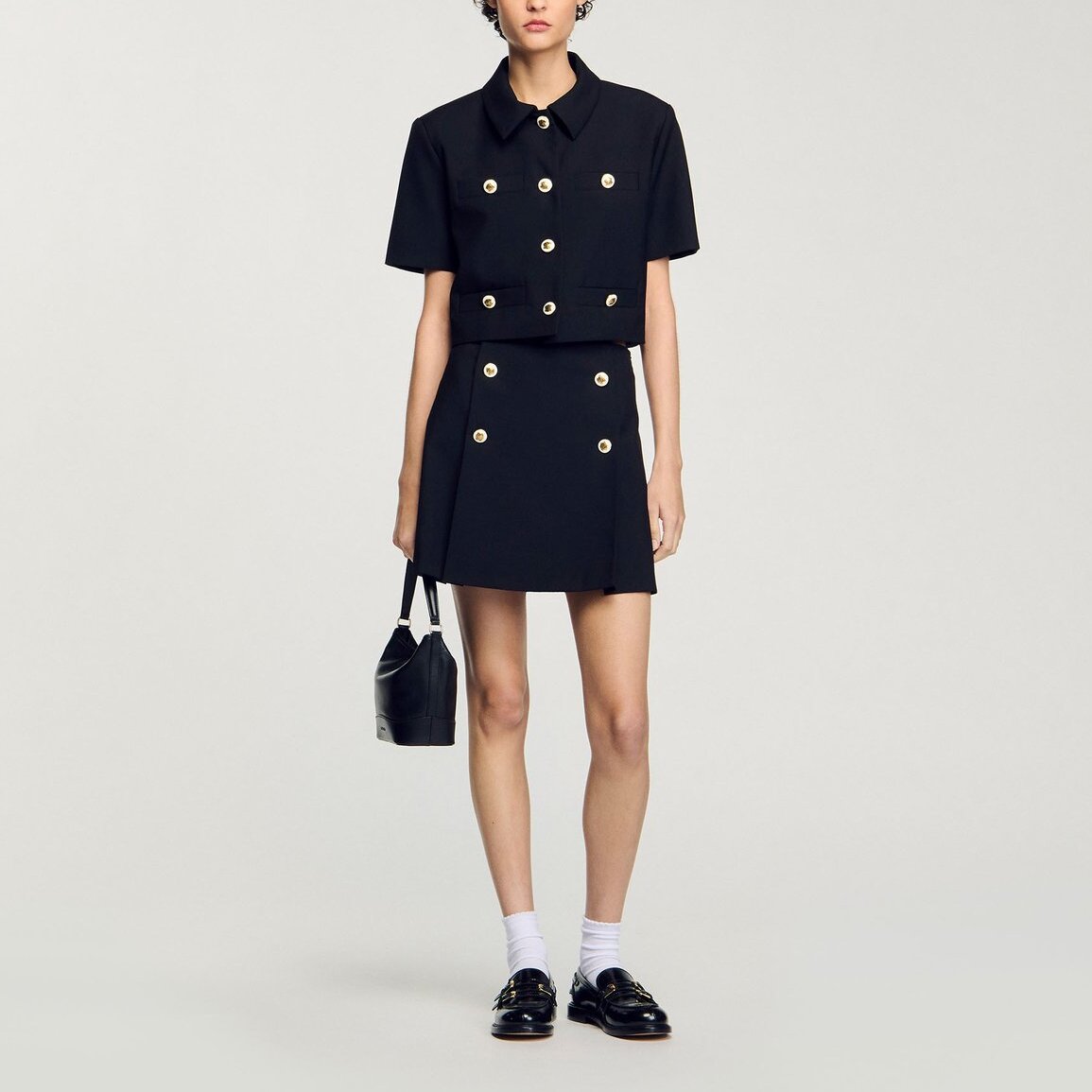 Jupe courte à plis Sandro seconde main