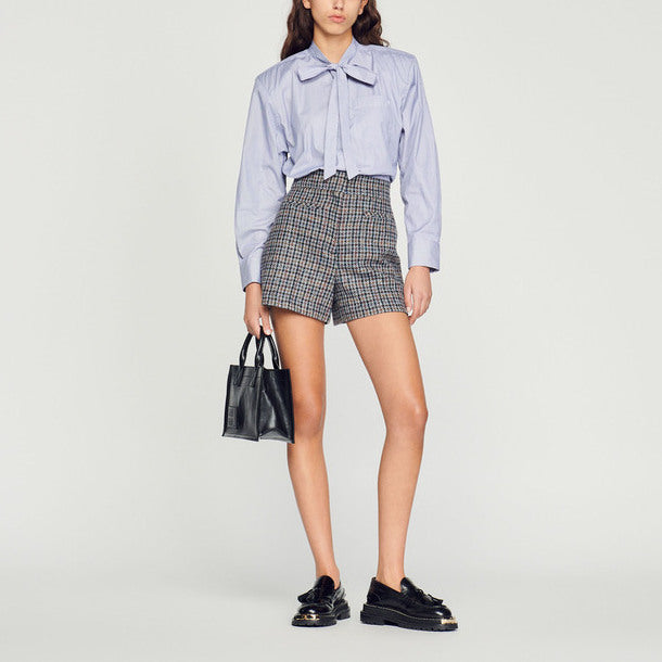 Chemise à col lavallière Sandro seconde main