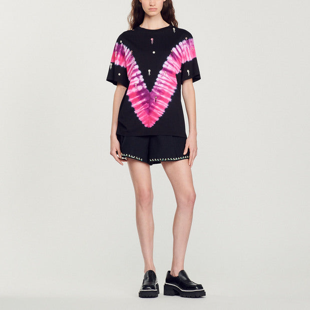 T-shirt brodé Sandro seconde main