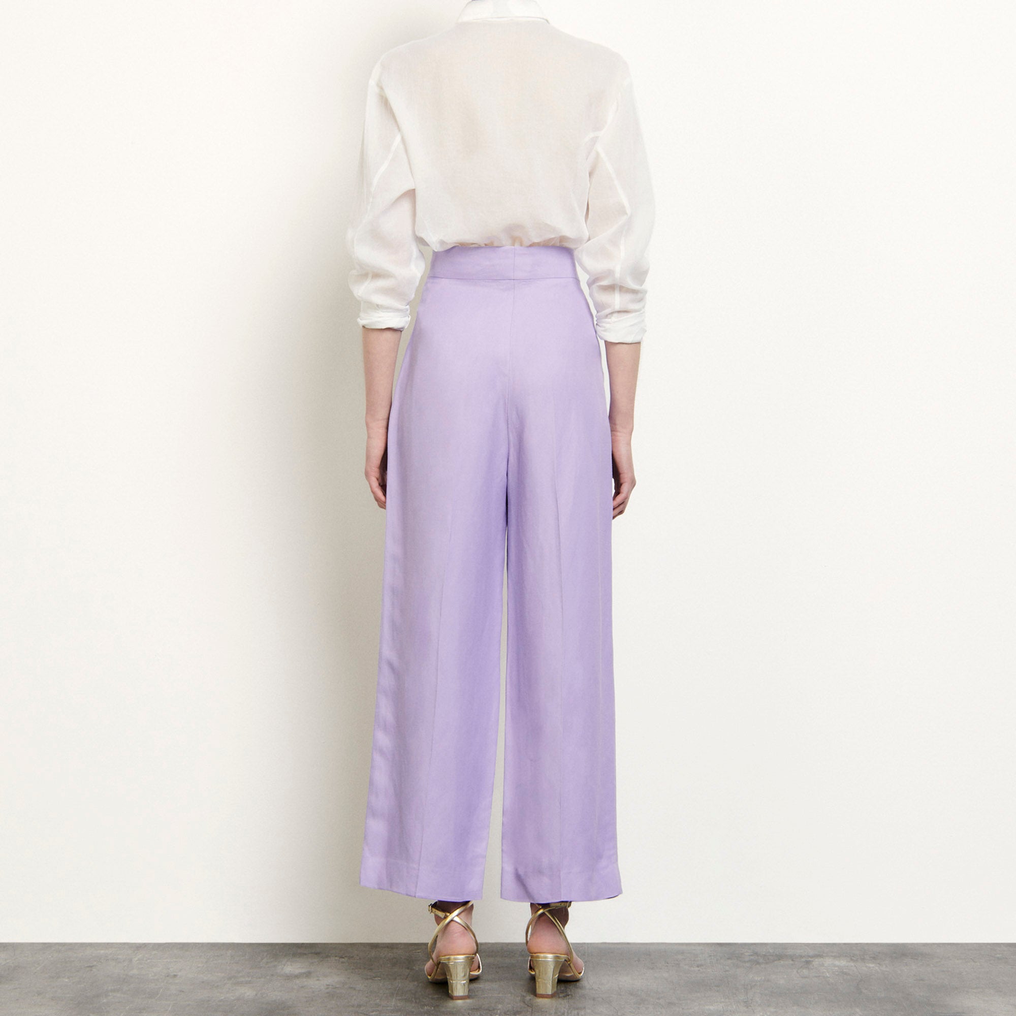  Pantalon large en lin mélangé Sandro seconde main