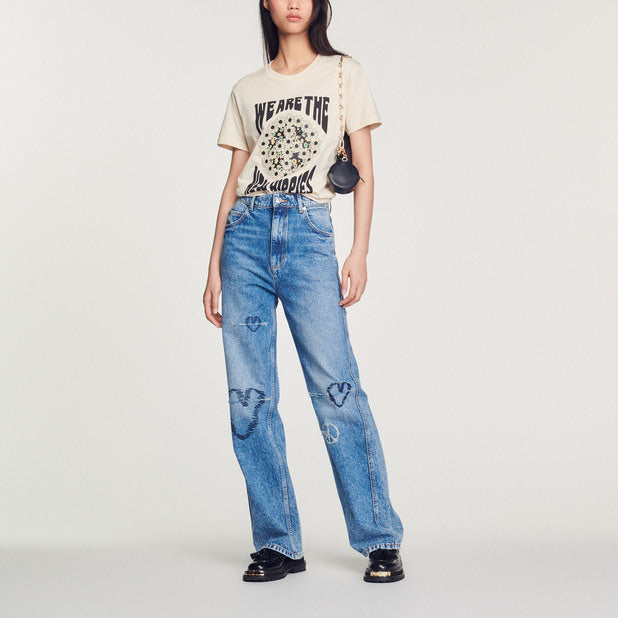 T-shirt We Are The New Hippies Sandro seconde main