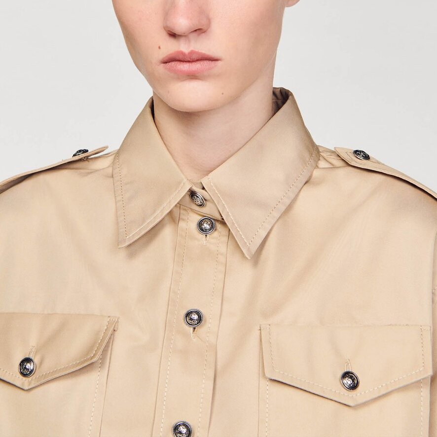 Chemise courte officier Sandro seconde main