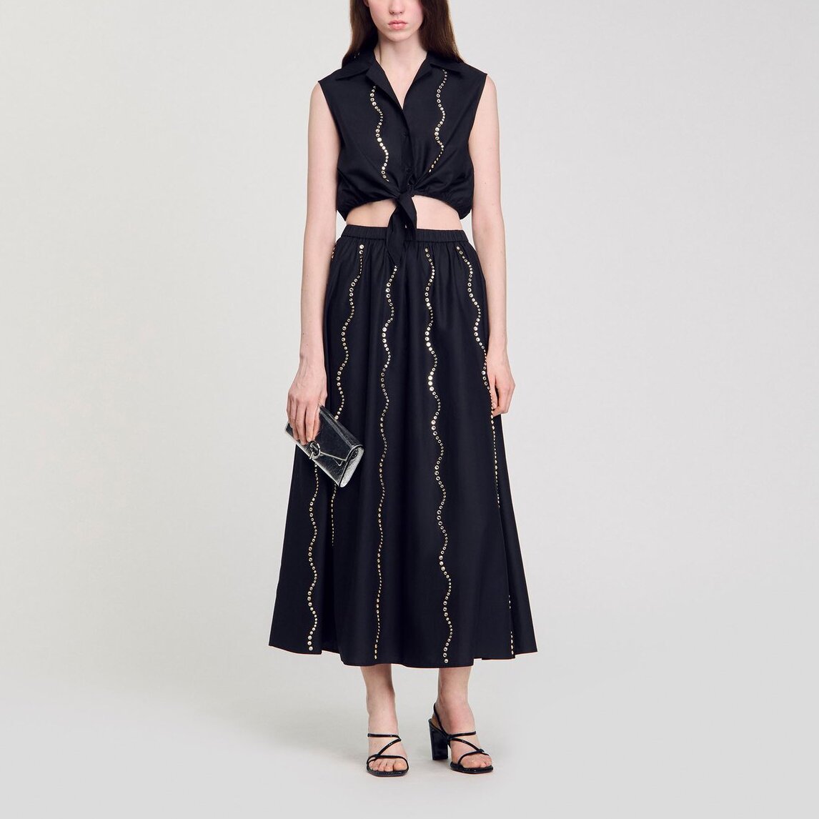 Jupe longue strassée Sandro seconde main