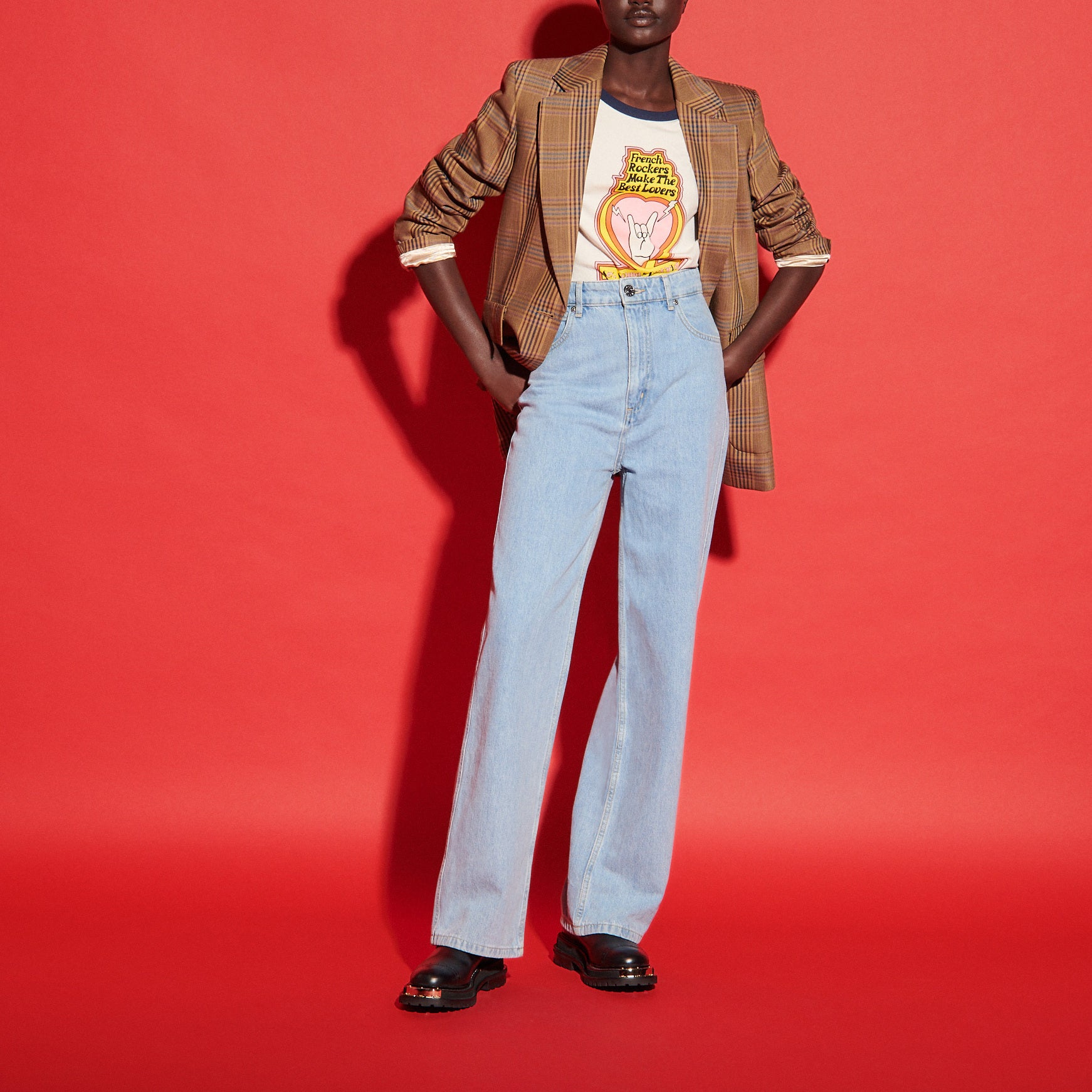 Jean large droit 5 poches délavé Sandro seconde main