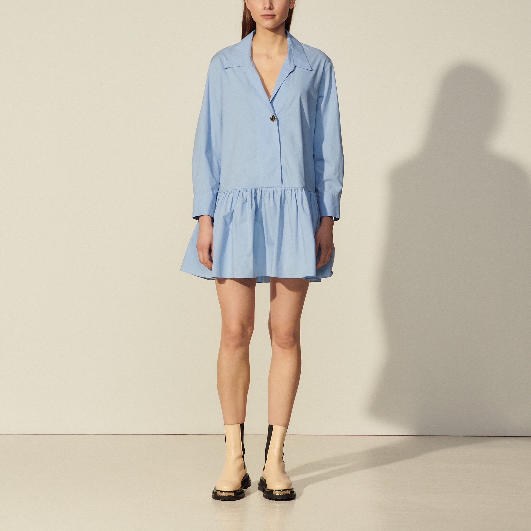 Robe esprit Chemise en coton Sandro seconde main