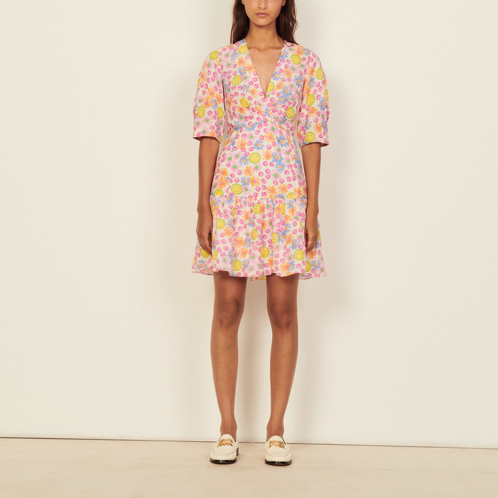 Smiley® Robe courte imprimée Sandro seconde main