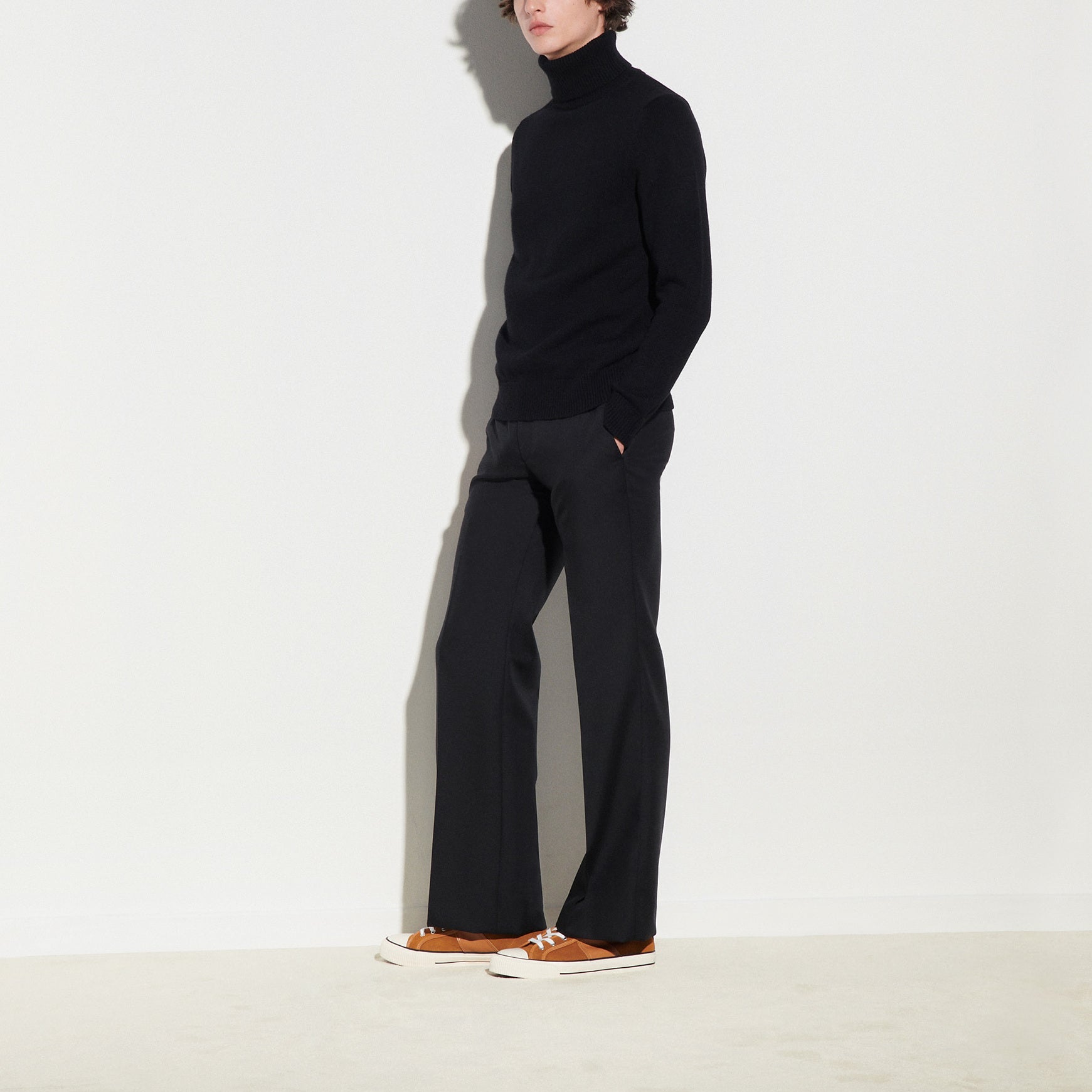 Pull à col roulé en laine et cachemire Sandro seconde main