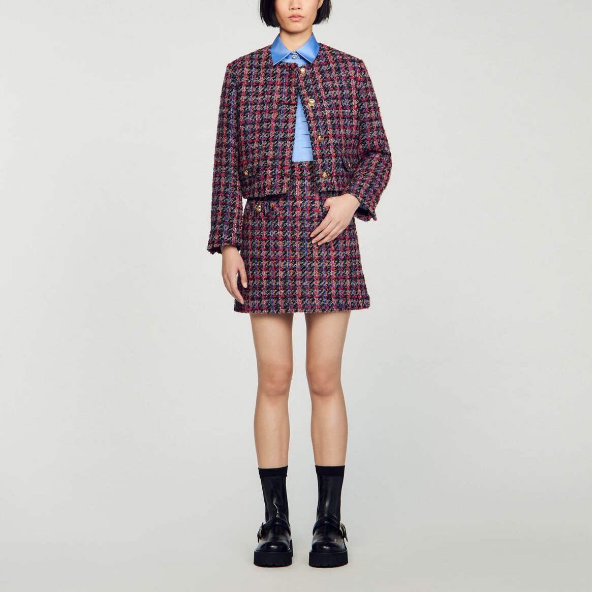 Jupe courte en tweed Sandro seconde main