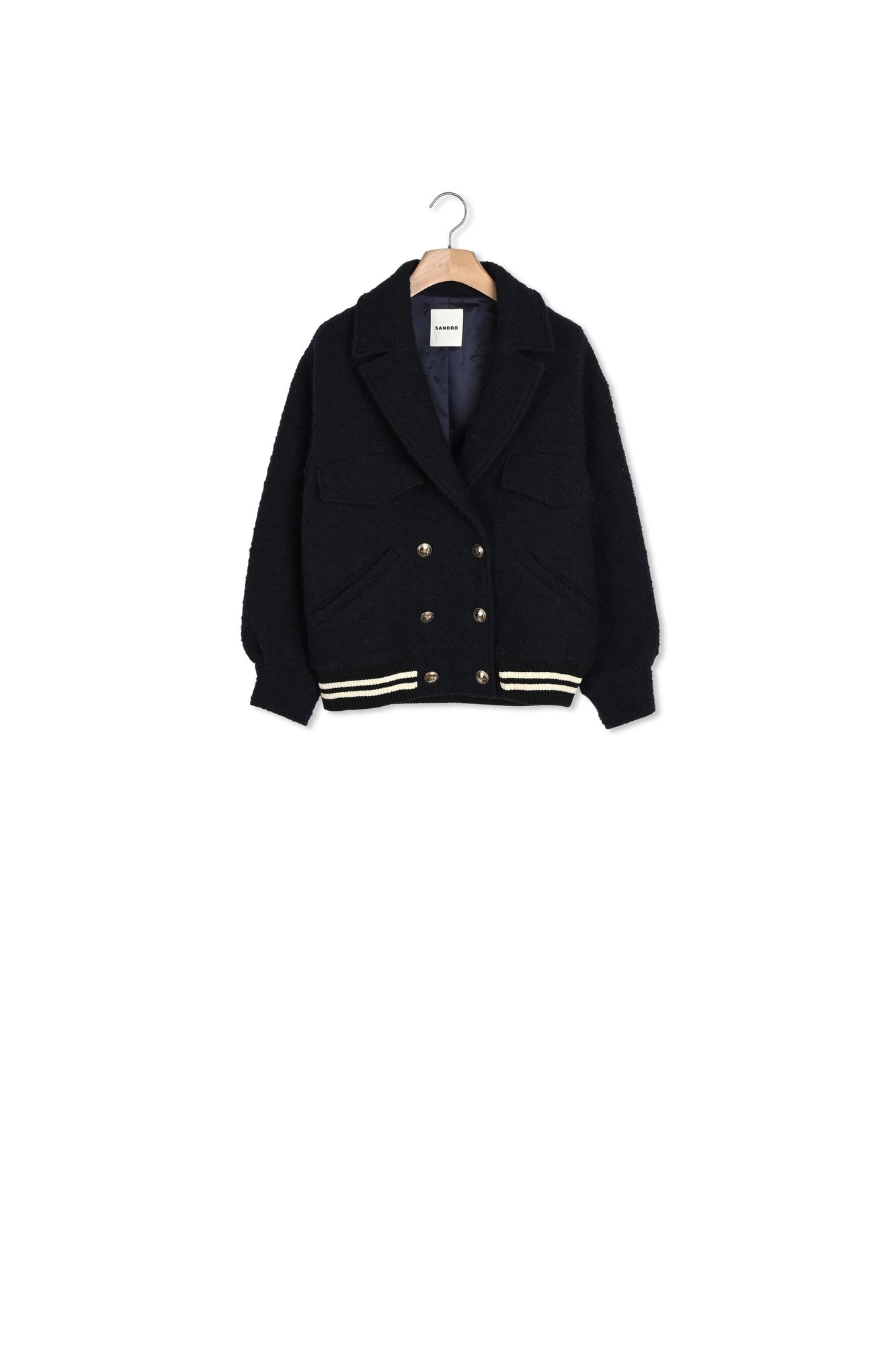 Veste Blouson en tweed Sandro seconde main