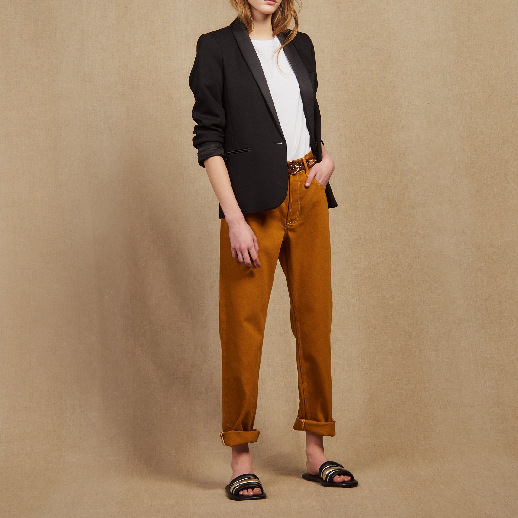 Veste de smoking à empiècement satin Sandro seconde main