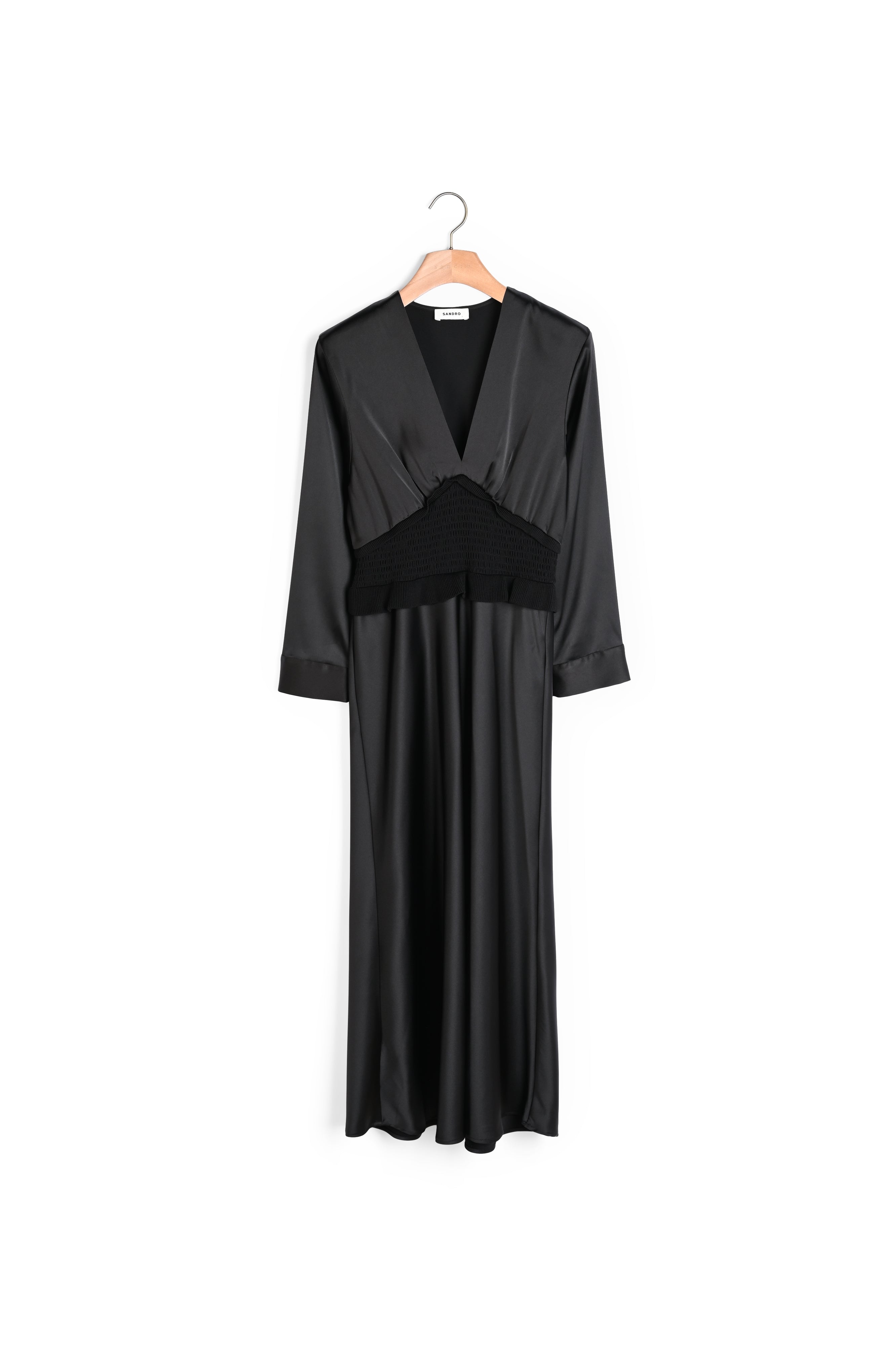 Robe longue satinée Sandro seconde main