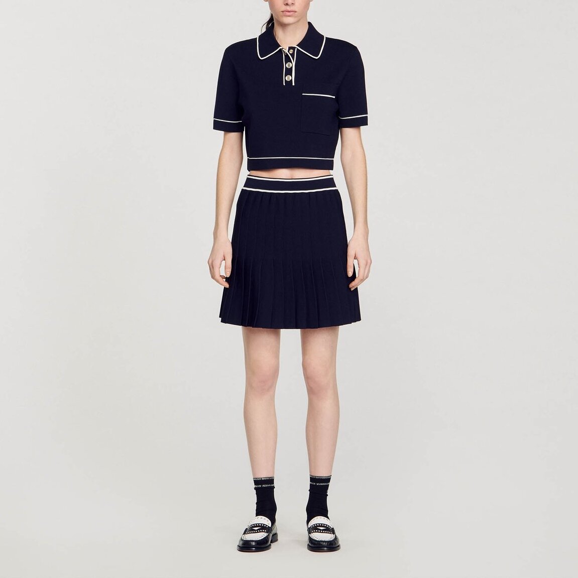 Pull court col polo Sandro seconde main